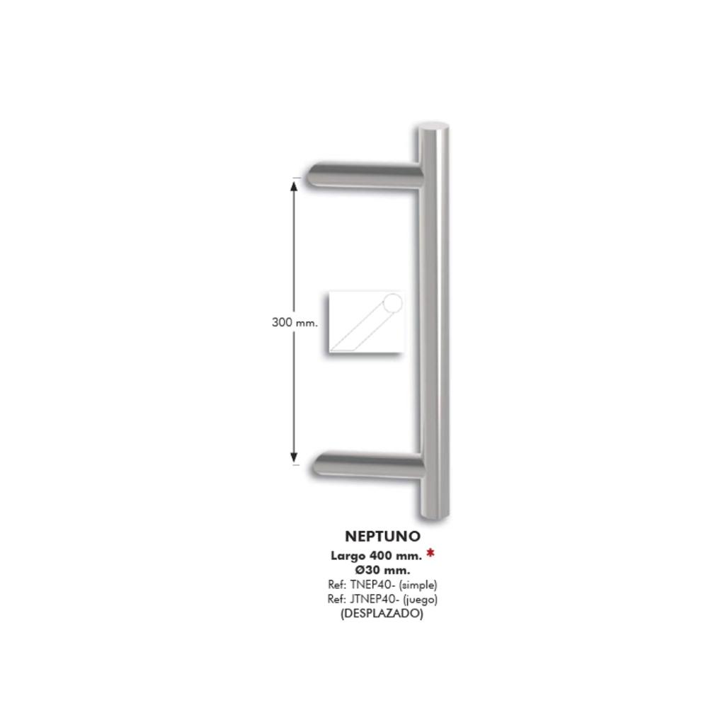 JUEGO TIRADOR ALUMINIO MOD.NEPTUNO 400MM BLANCO