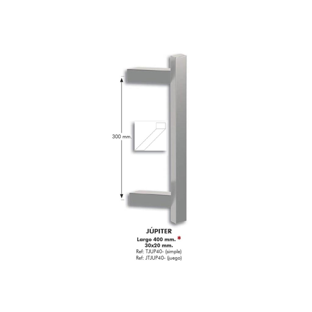 JUEGO TIRADOR ALUMINIO MOD.JUPITER 400MM INOX