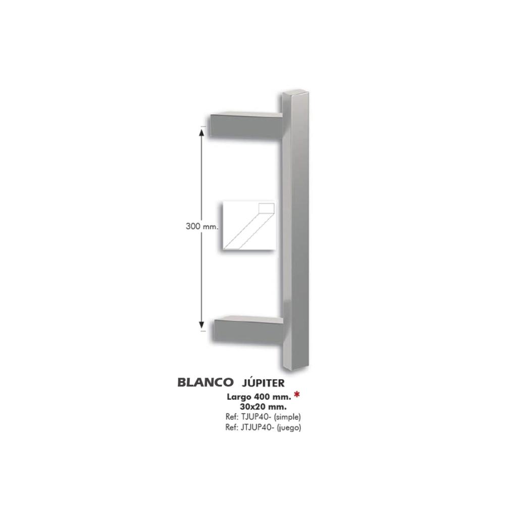 ALUMABE TIRADOR ALUMINIO JUPITER 400MM BLANCO