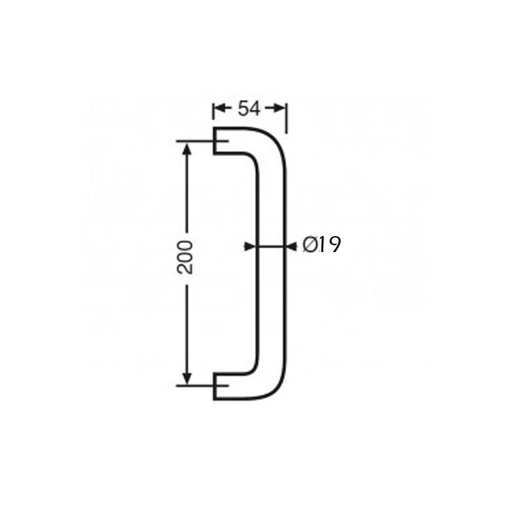 BECUSA TIRADOR 19X200 INOX
