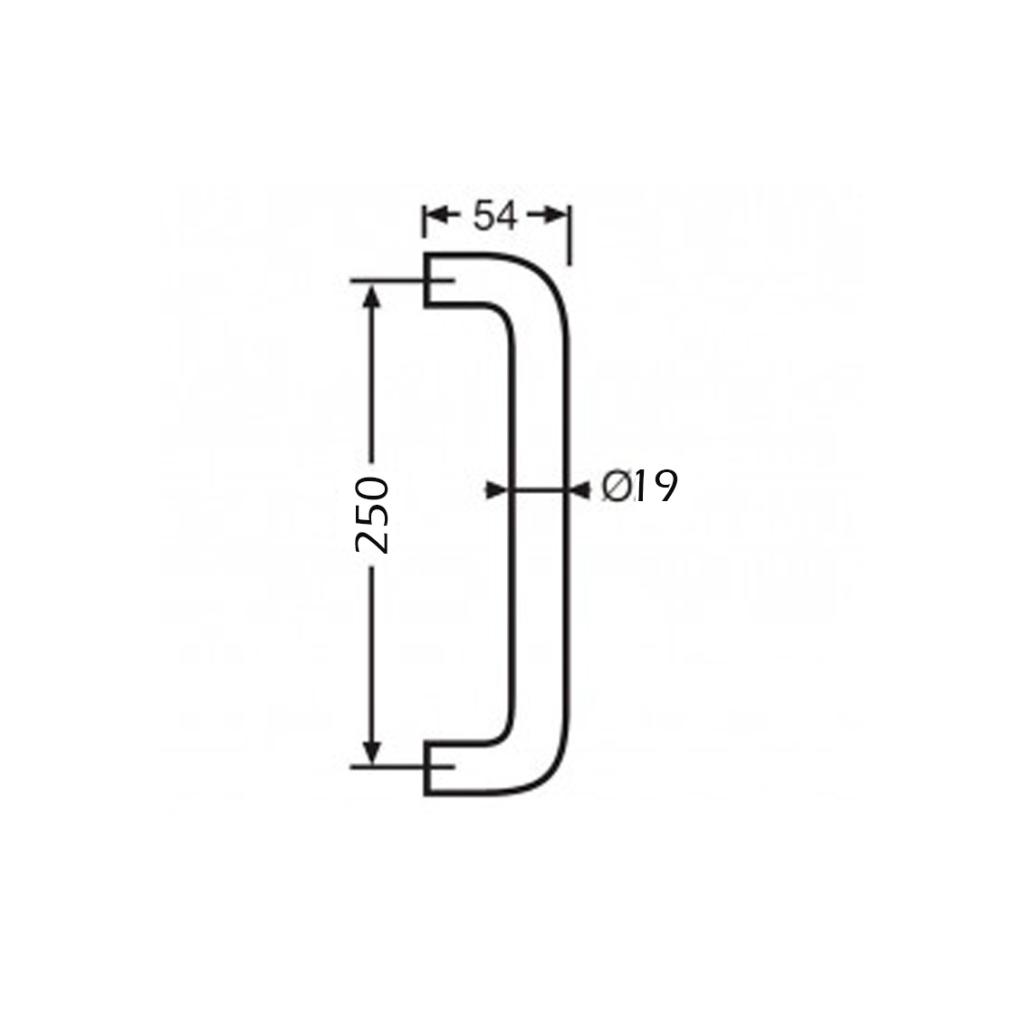 BECUSA TIRADOR 19X250 INOX