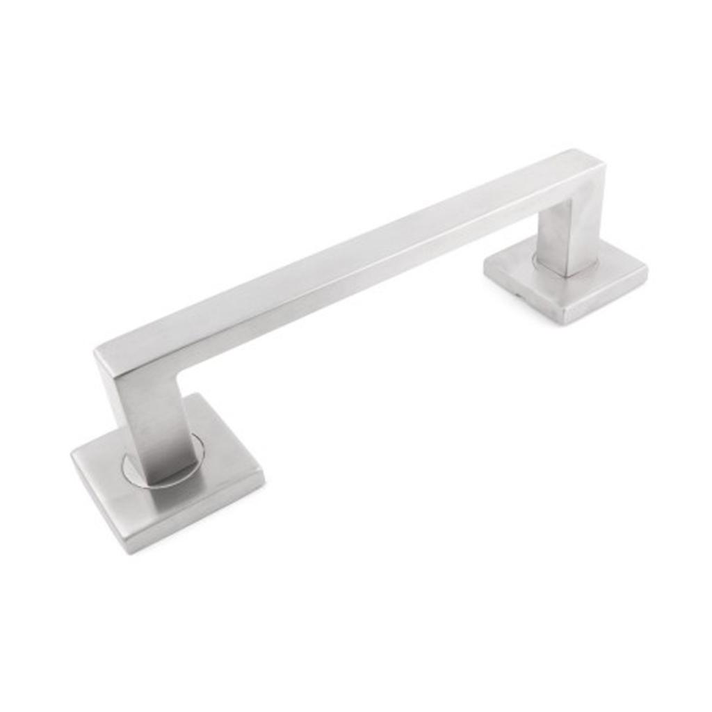 TIRADOR ROSETA CUADRADA "U" PLANA INOX