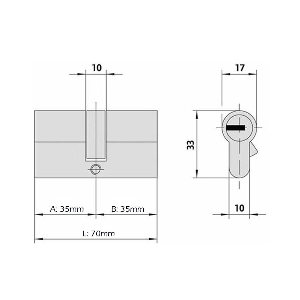 CISA BOMBÍN LATON SEGURIDAD 35X35 1.0E300.13.0