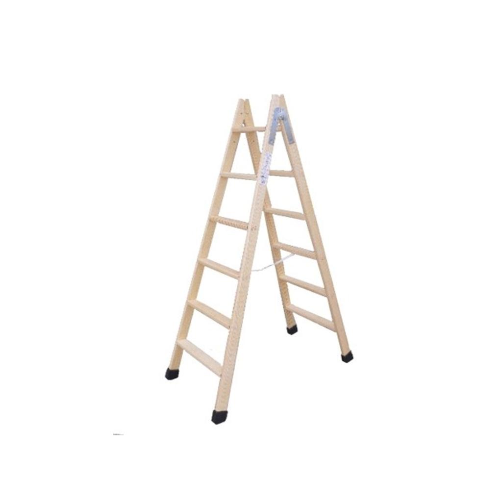 ESCALERA MADERA 6 PELDAÑOS ANCHOS