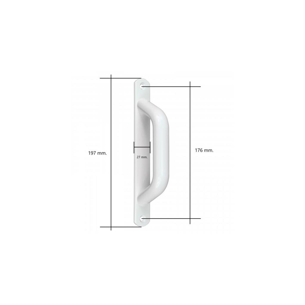 TOVIC TIRADOR ALUMINIO RINCLINADO REF.1111 BLANCO