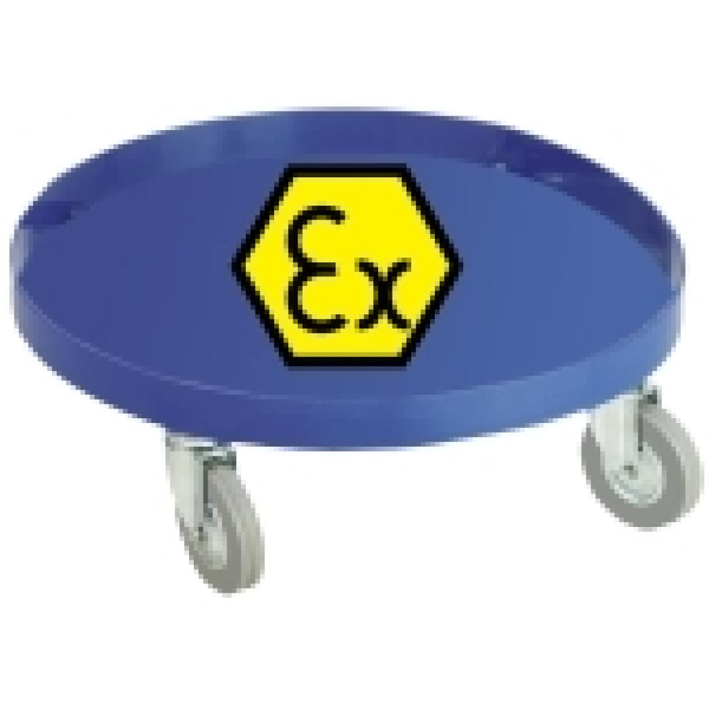 Soporte bidones ATEX con ruedas para Atmósferas Explosivas