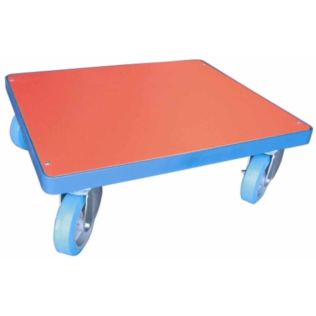 Base con ruedas 600 x 500. Ruedas de goma Azul