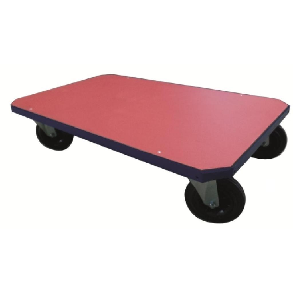 Base con ruedas 1.210 x 710. Ruedas de goma maciza
