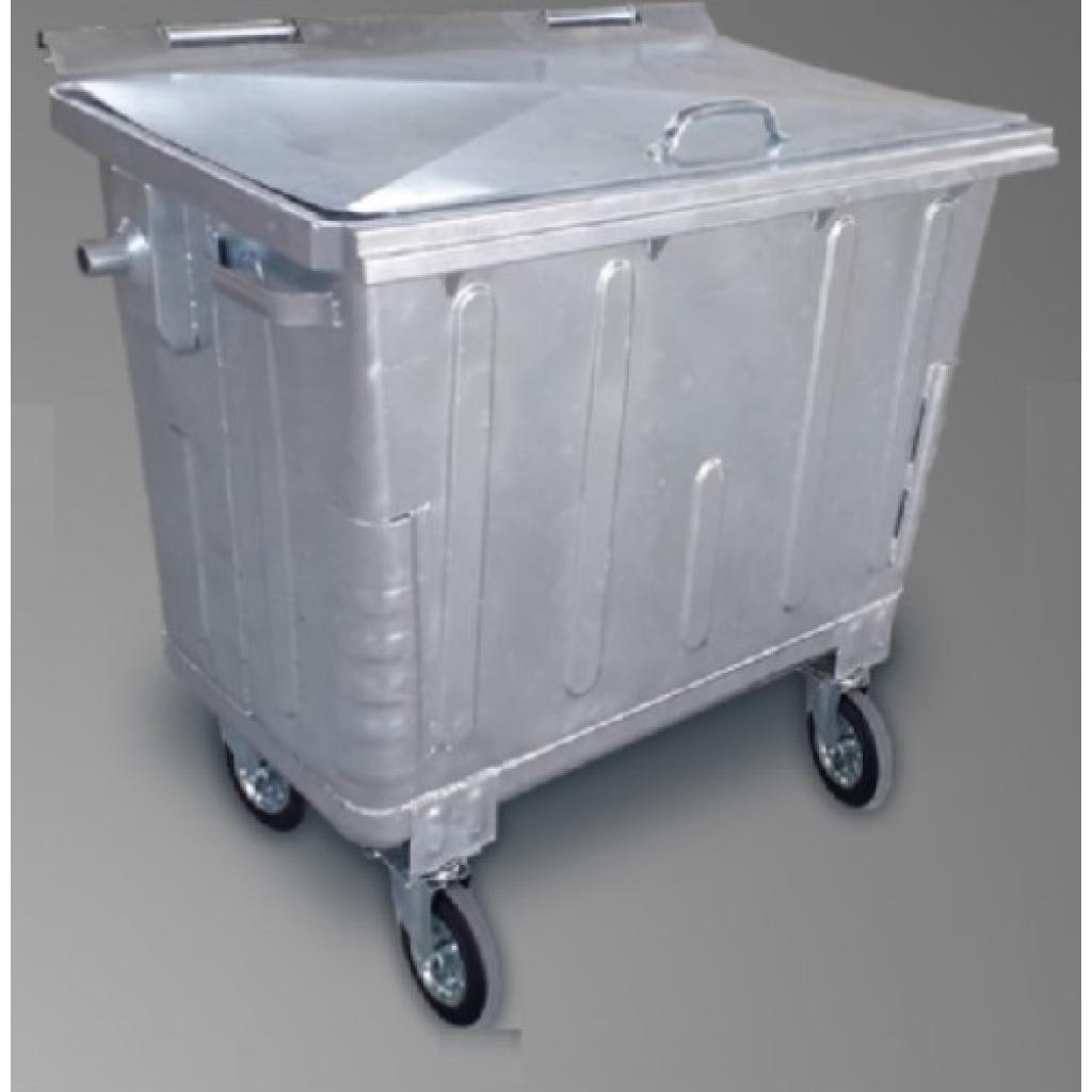 Cubo basura 770 l galvanizado.