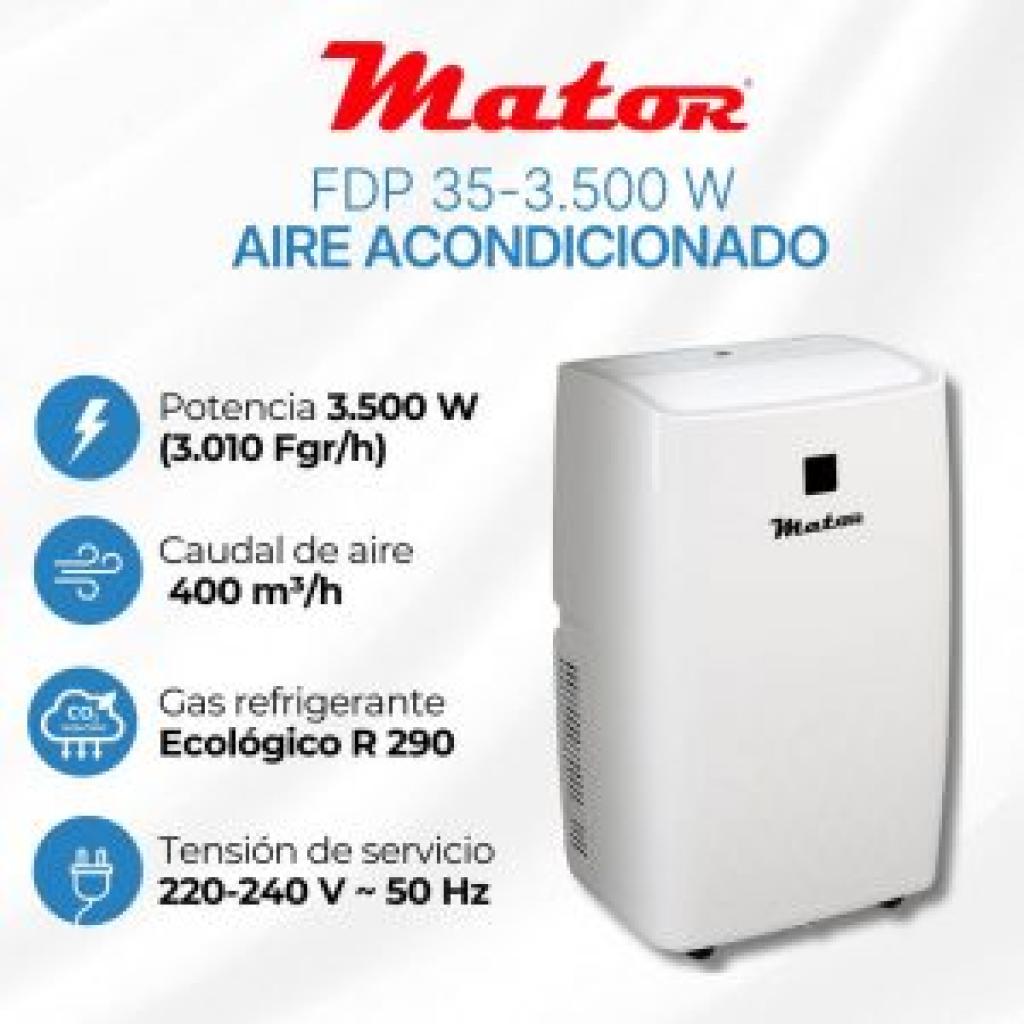 FDP 35 – 3.500 W – Aire acondicionado portátil – Silencioso 54 dB 4