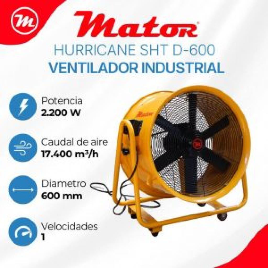 HURRICANE SHT-60 D 600 mm – 17.400 m³/h – Ventilador industrial 4