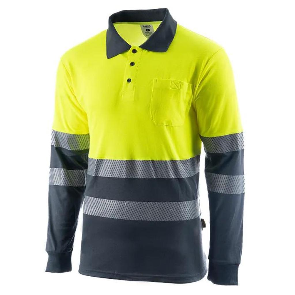 POLO MANGA LARGA ALTA VISIBILIDAD COMBINADO BANDA SEGMENTADA GALAXY HV 5