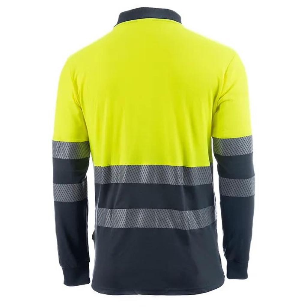 POLO MANGA LARGA ALTA VISIBILIDAD COMBINADO BANDA SEGMENTADA GALAXY HV 6