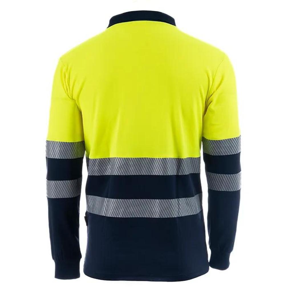 POLO MANGA LARGA ALTA VISIBILIDAD COMBINADO BANDA SEGMENTADA GALAXY HV