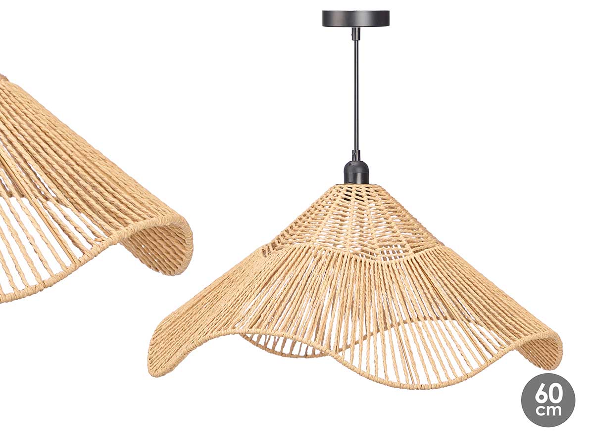 Lampara techo 59x59x27cm vuelo cuerda