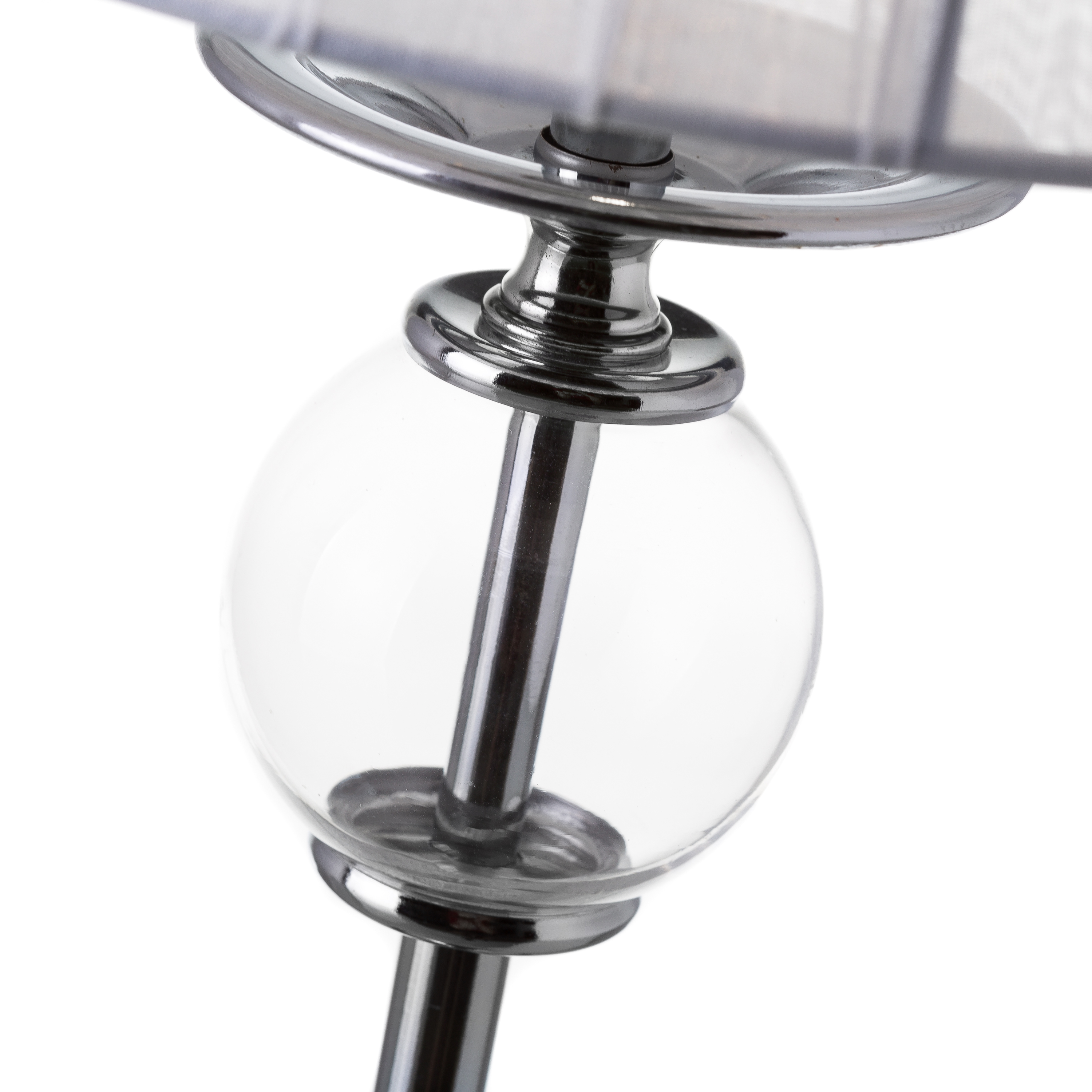 LAMPARA METAL -CRISTAL BLANCO 23X23X44CM 2