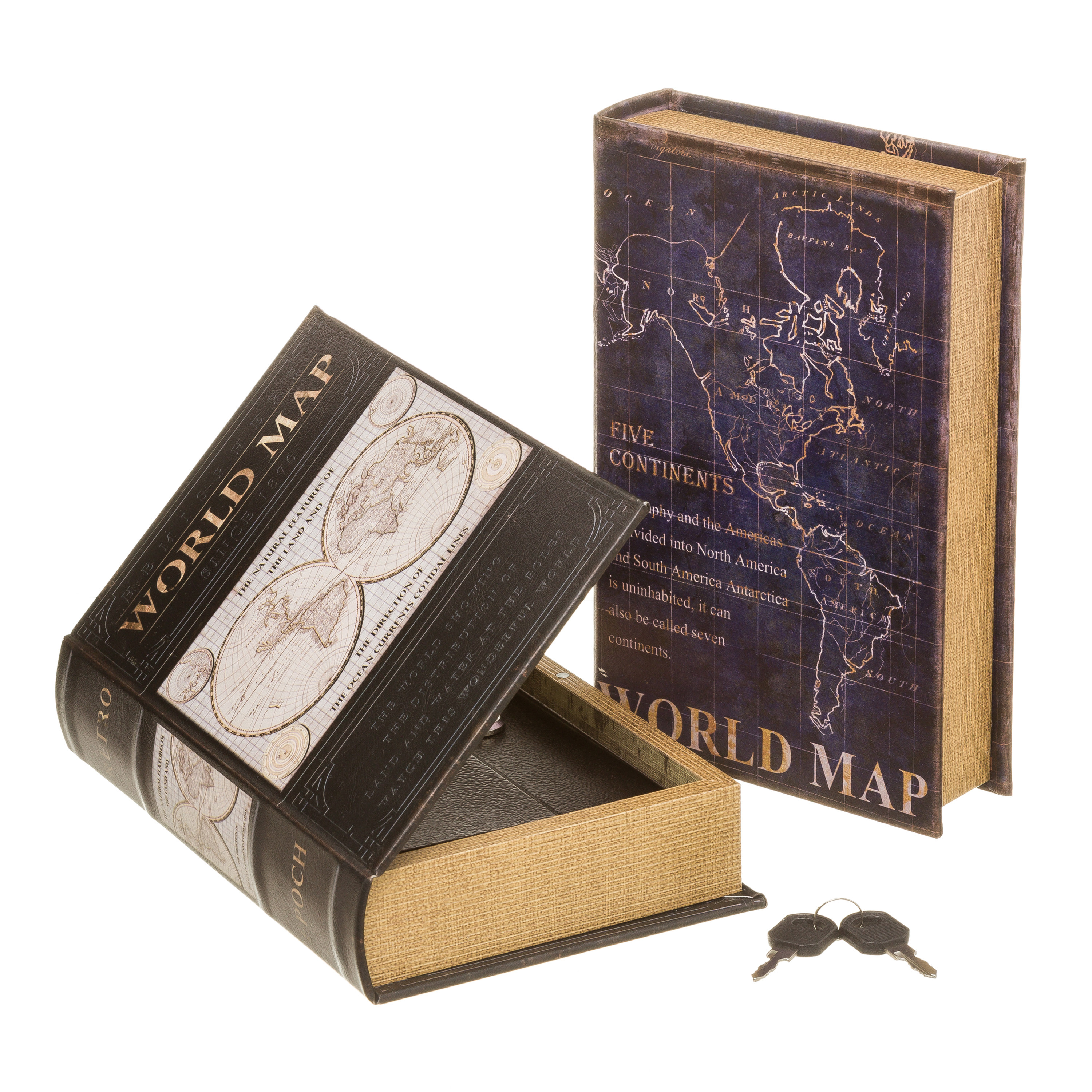 LIBRO JOURNEY 2 PU-MDF-METAL 16 X 5 X 24 CM mapa b