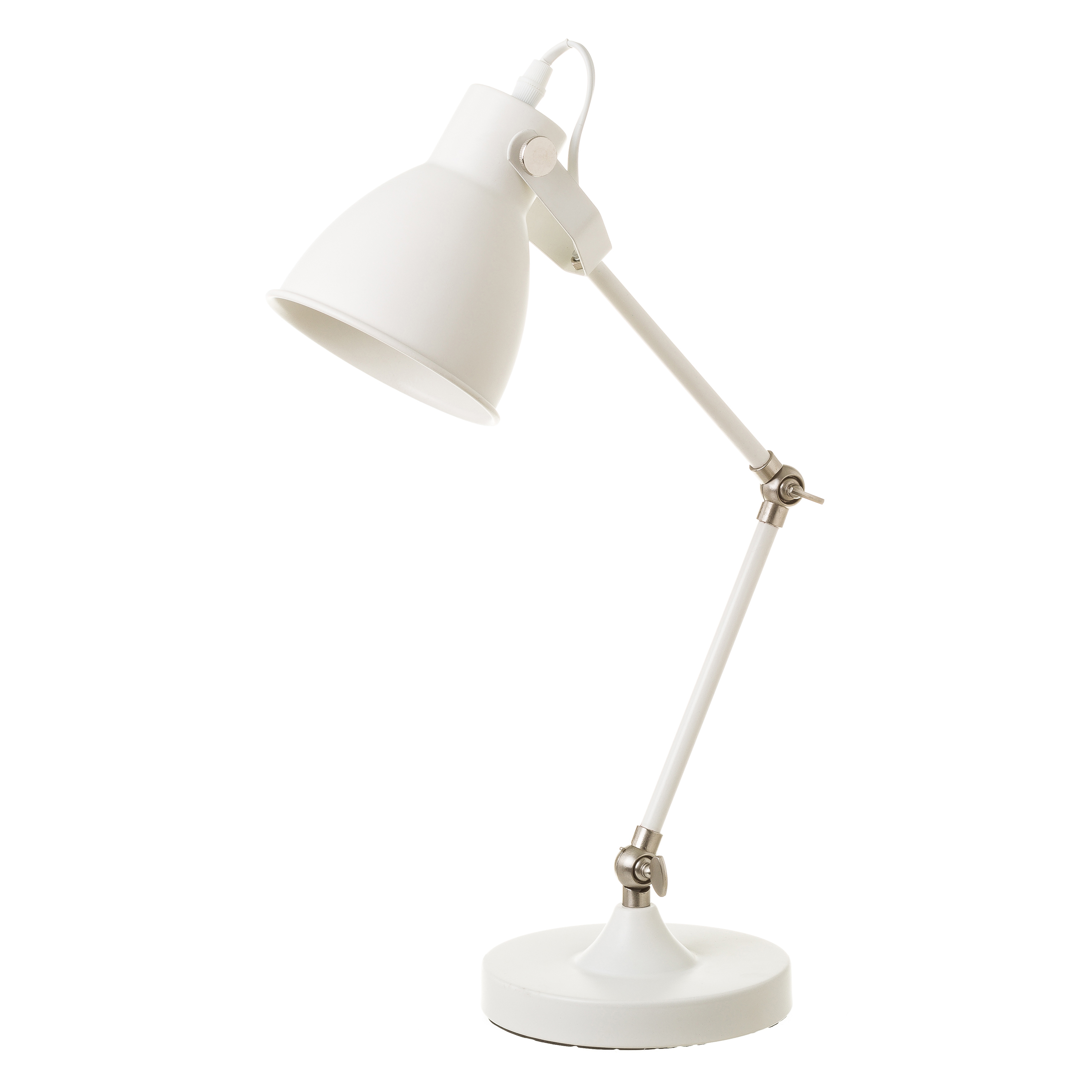 LAMPARA FLEXO METAL BLANCO 27X16X52CM