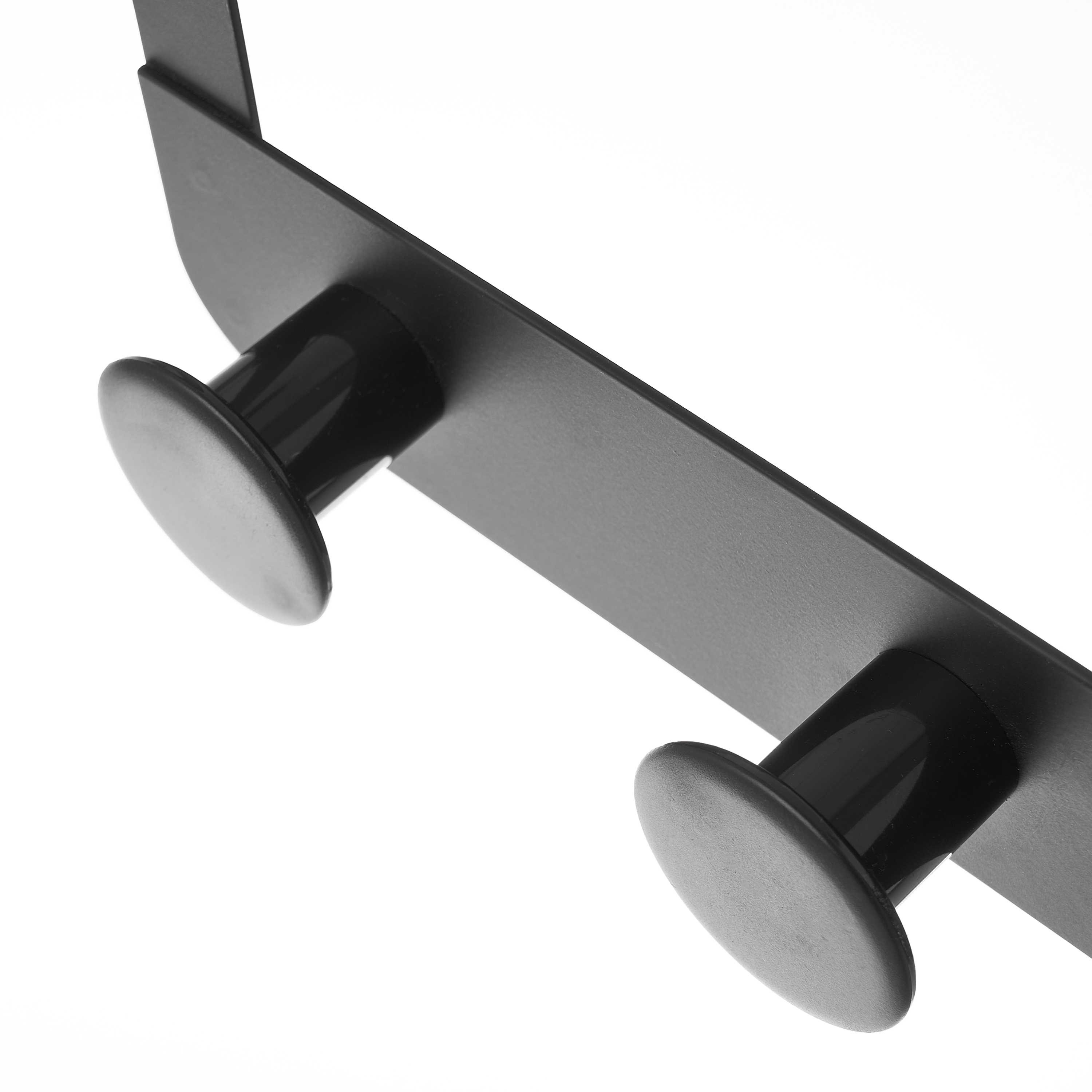 PERCHA 3 GANCHOS METAL-ABS NEGRO 30 X 8,50 X 20 CM 2