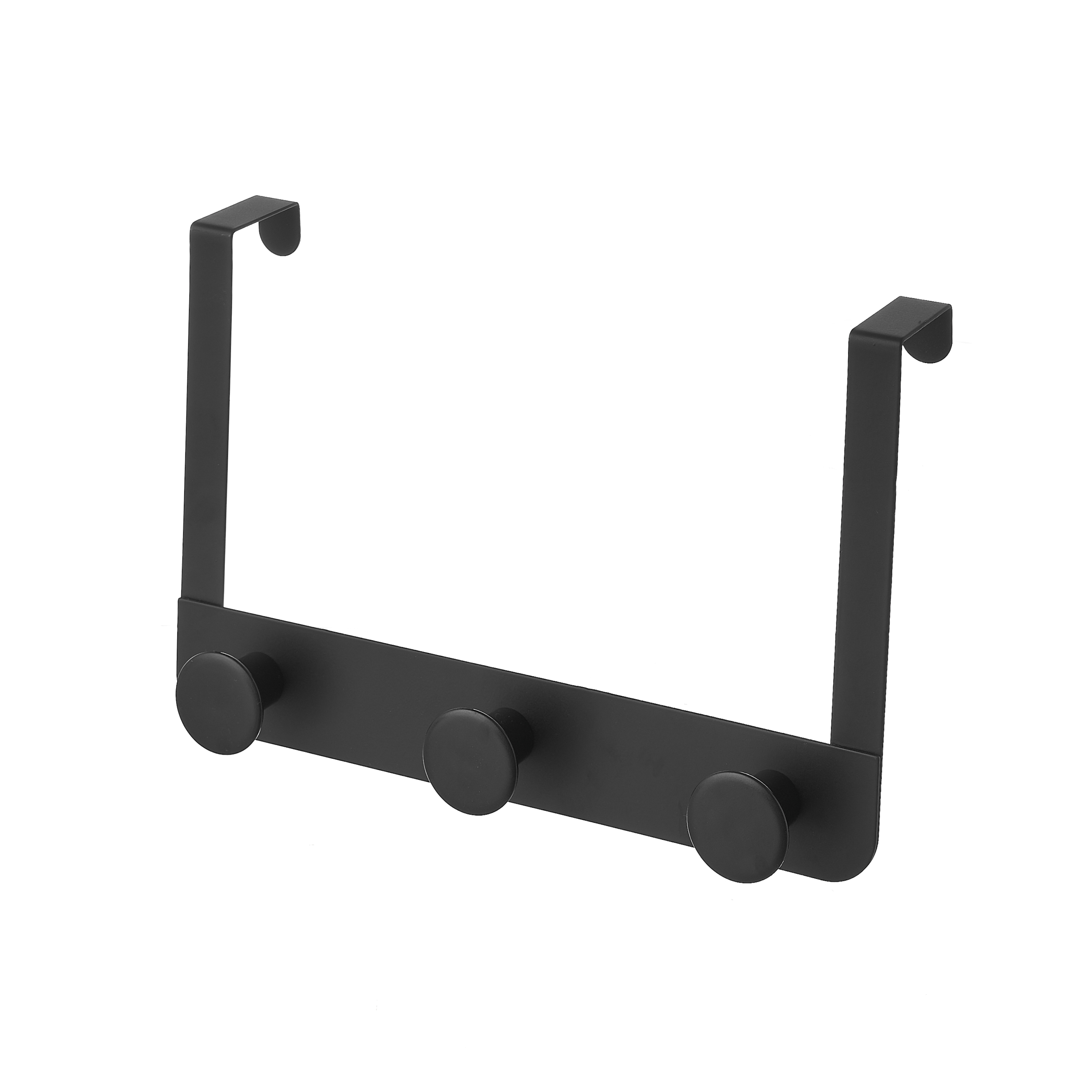 PERCHA 3 GANCHOS METAL-ABS NEGRO 30 X 8,50 X 20 CM