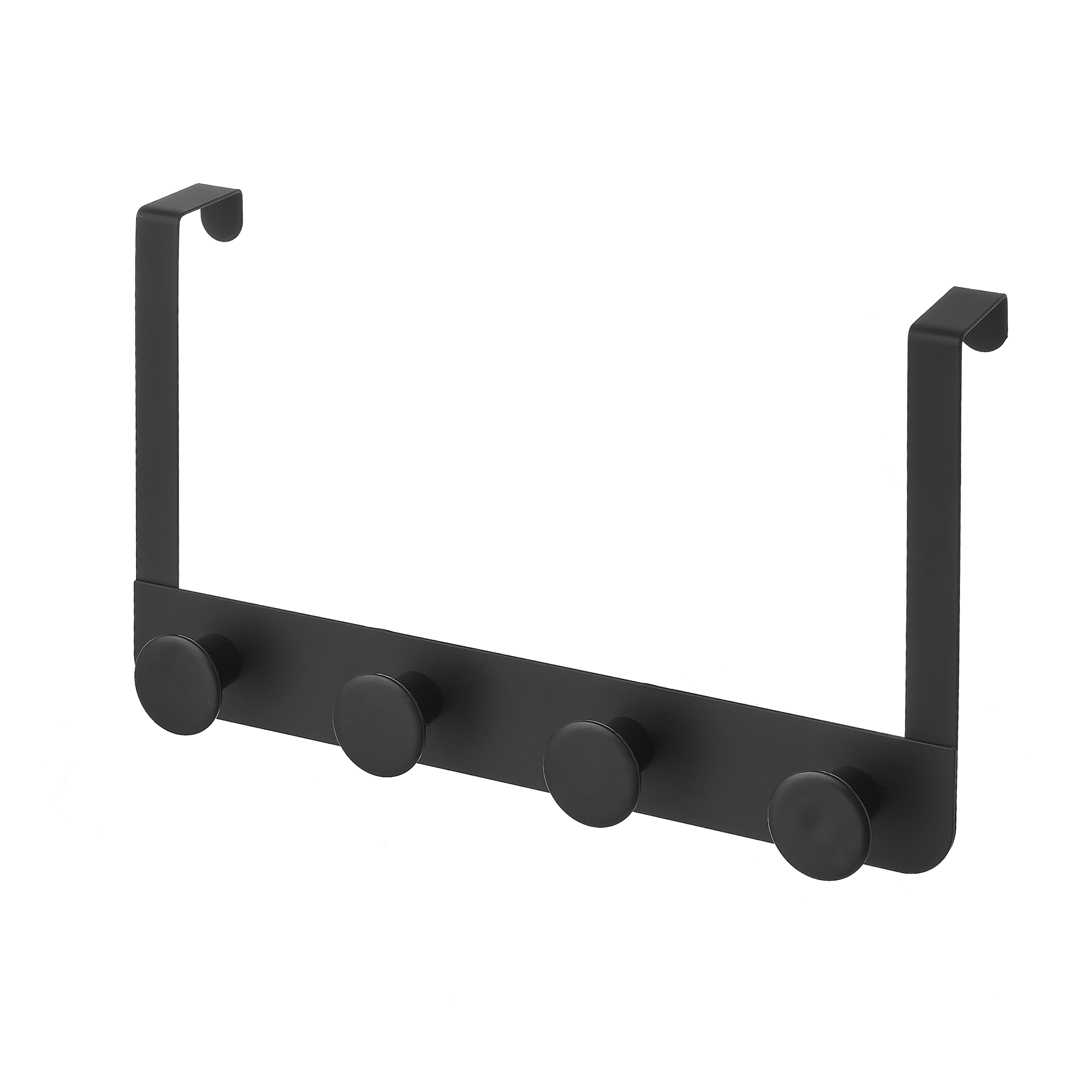 PERCHA 4 GANCHOS METAL-ABS NEGRO 35 X 8,50 X 20 CM