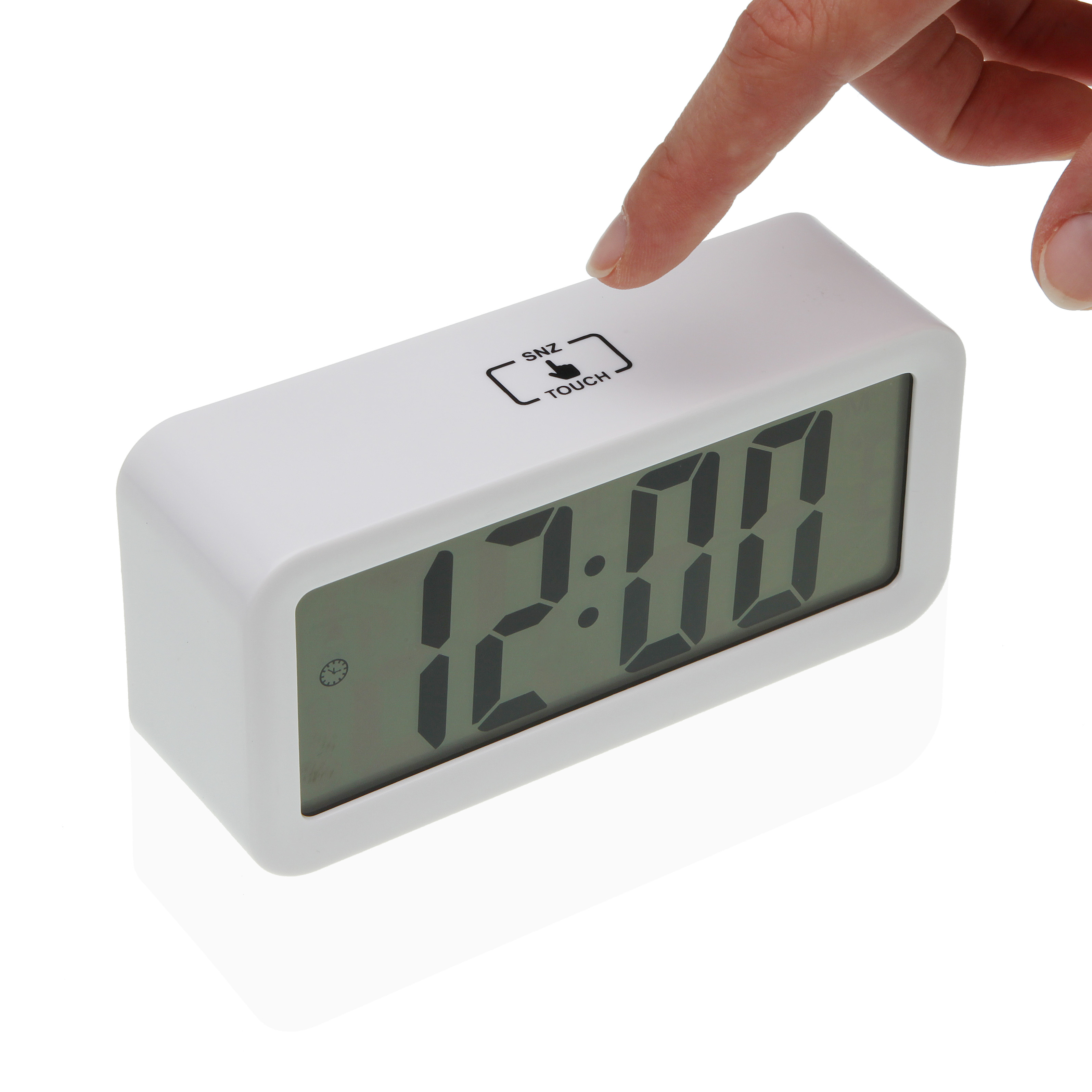 RELOJ DESPERTADOR BLANCO 13,5X3,9X6,5CM 3