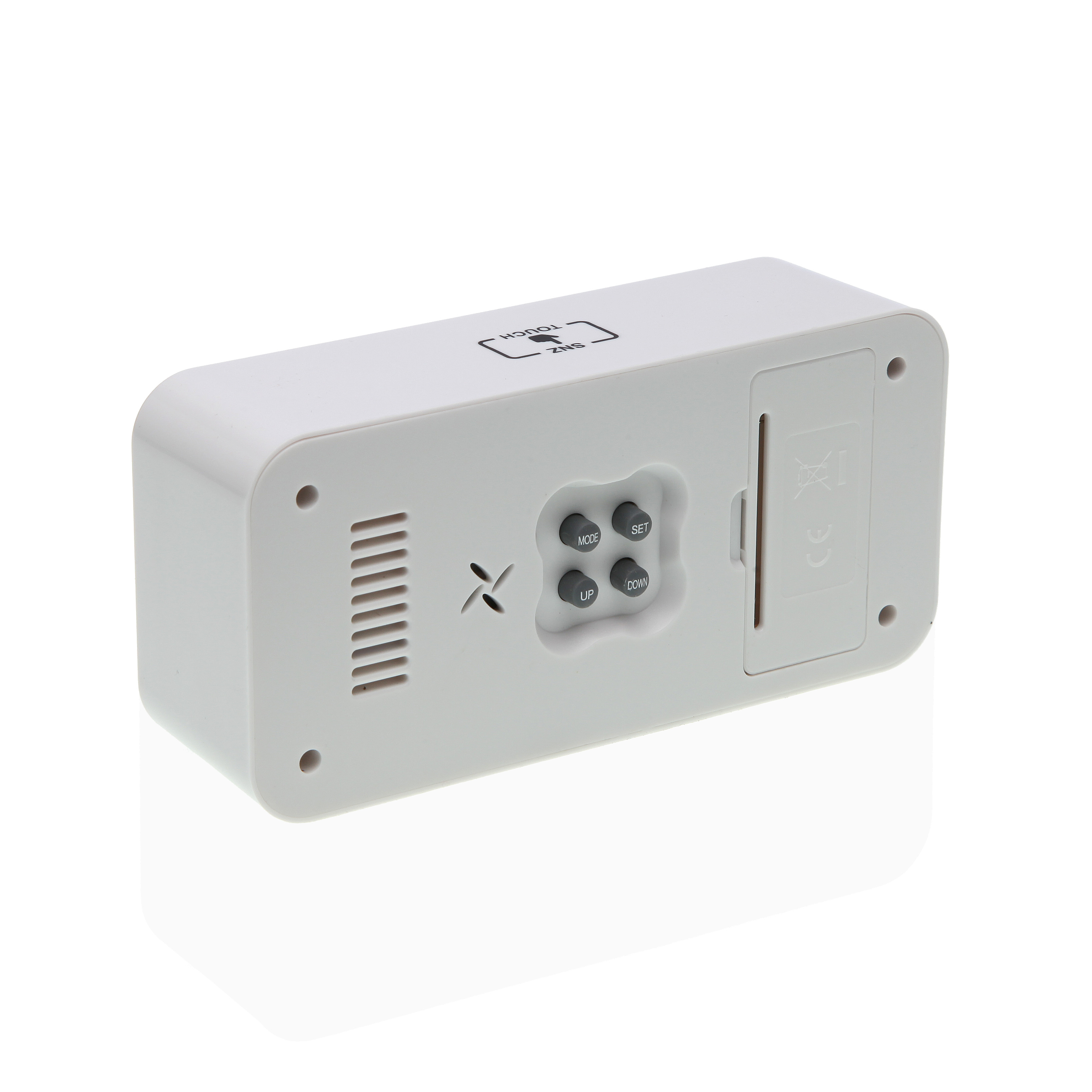 RELOJ DESPERTADOR BLANCO 13,5X3,9X6,5CM 2
