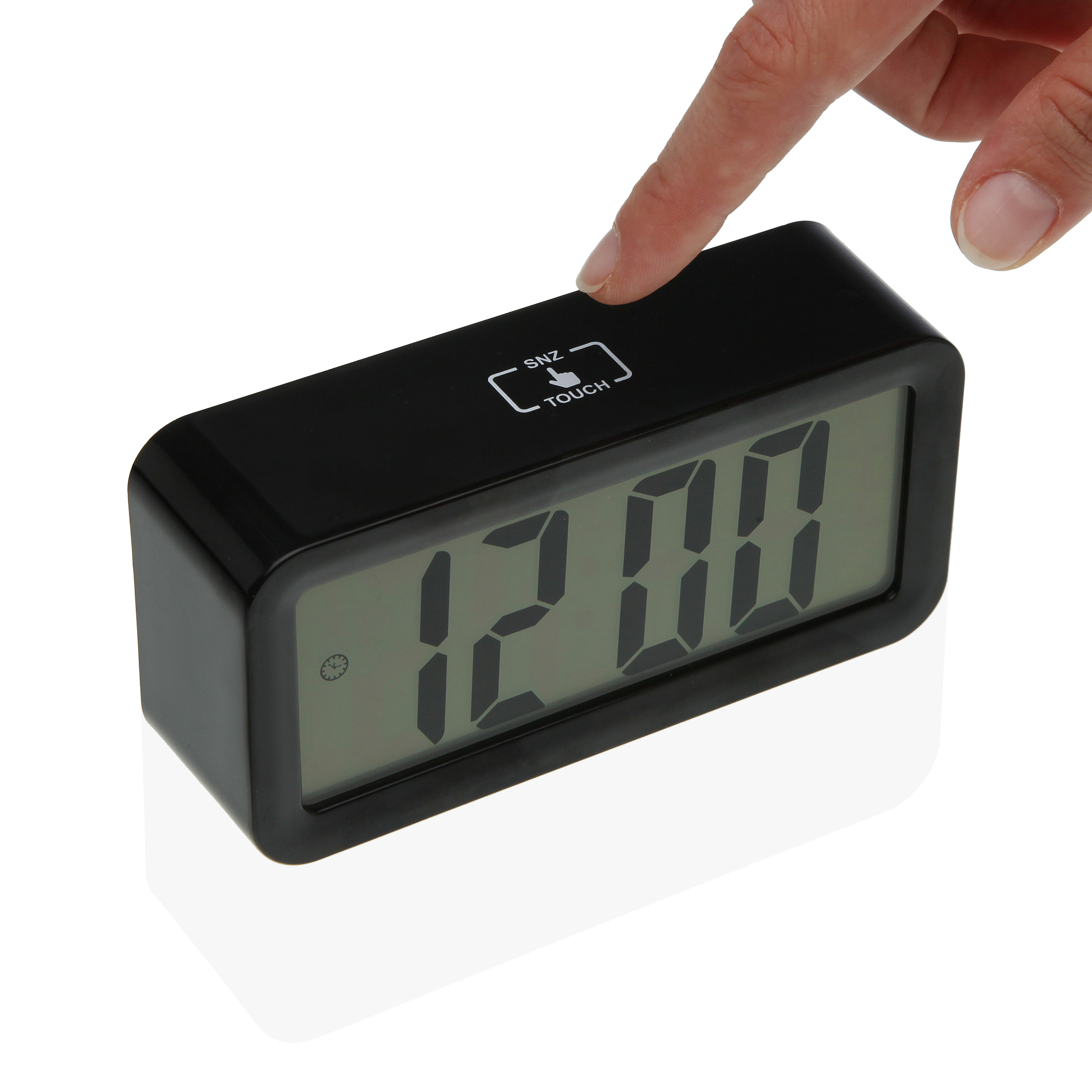 RELOJ DESPERTADOR NEGRO 13,5X3,9X6,5CM 3