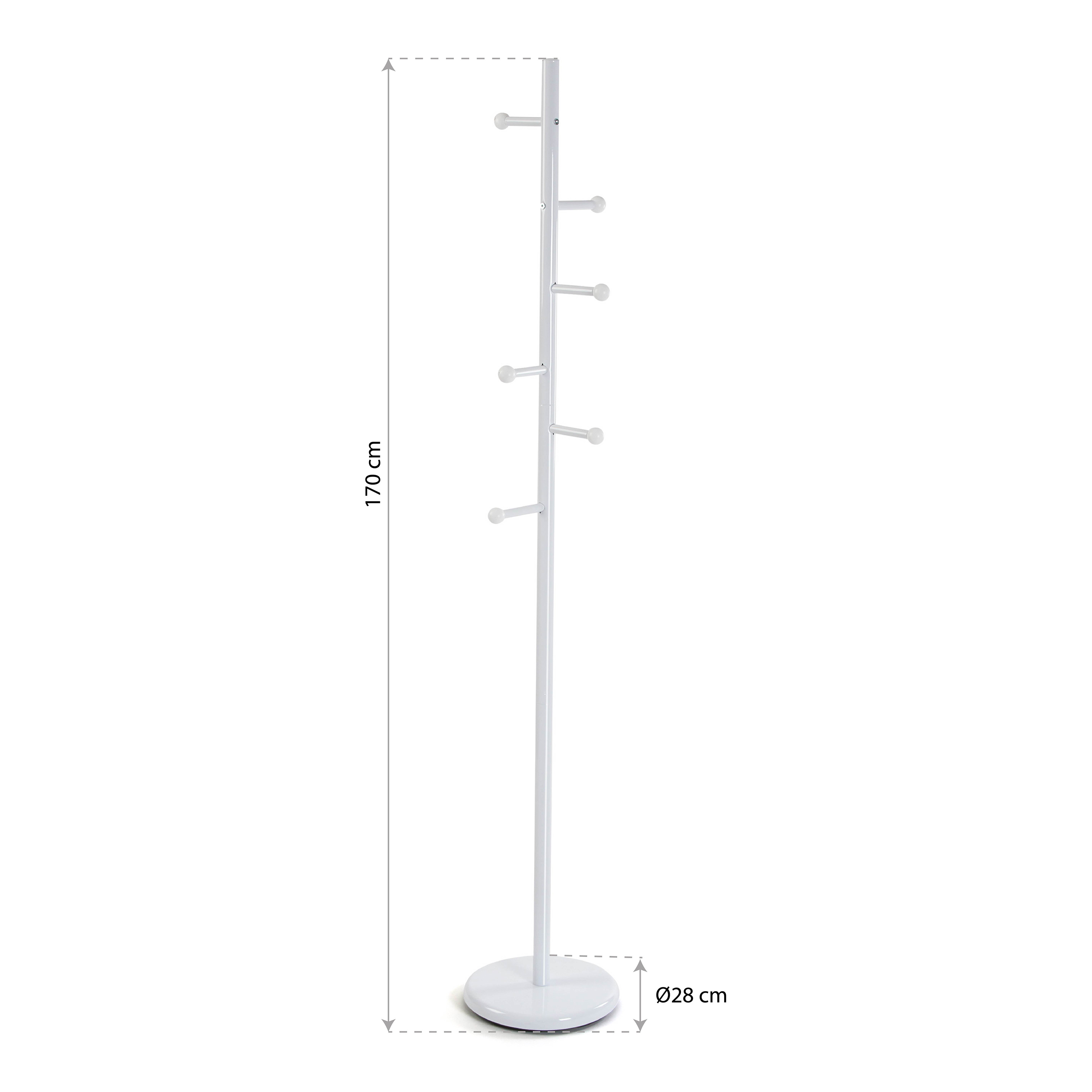 PERCHERO BLANCO MALAI 28X28X170CM 4