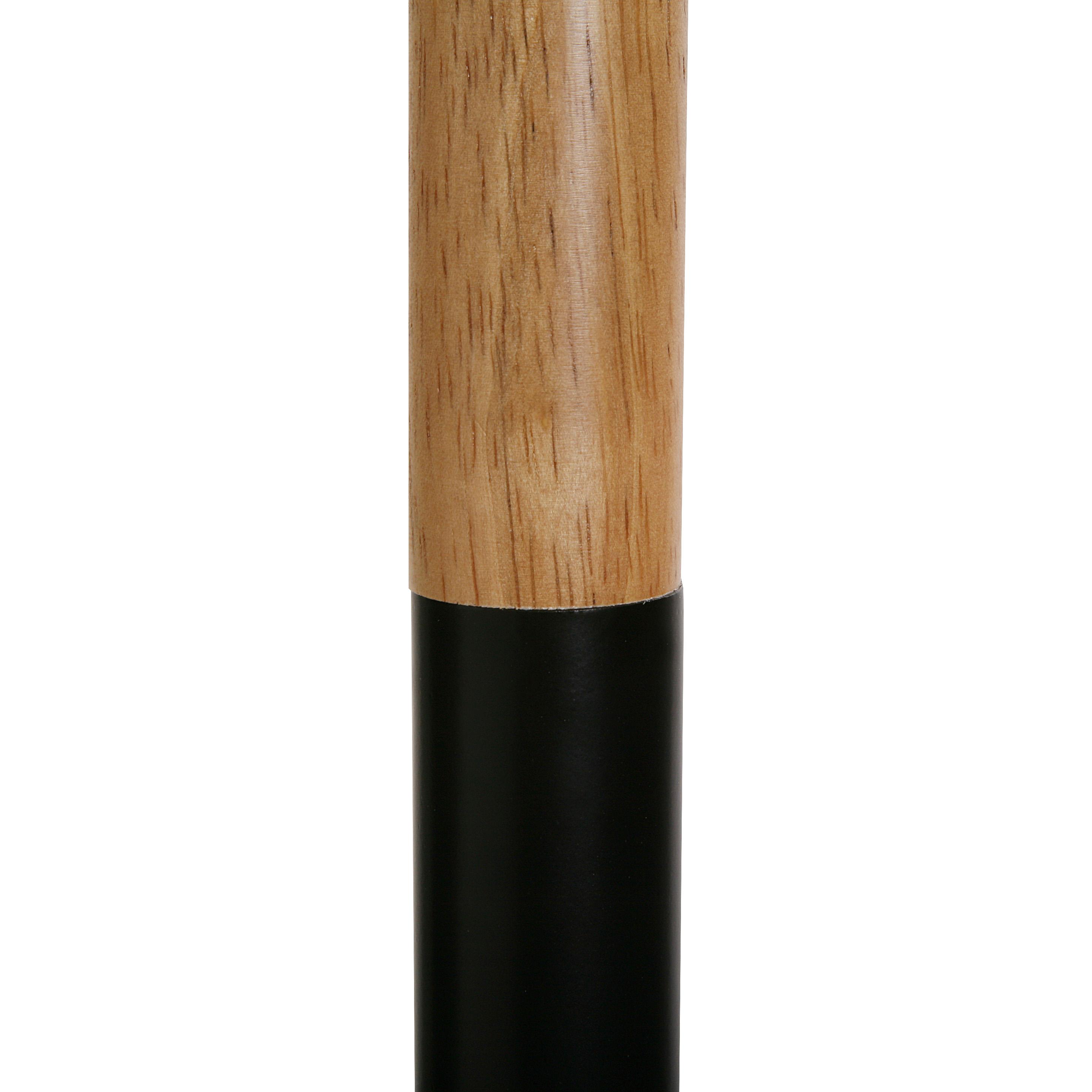 PERCHERO NEGRO Y MADERA MALMÃ Â  28X28X171 3