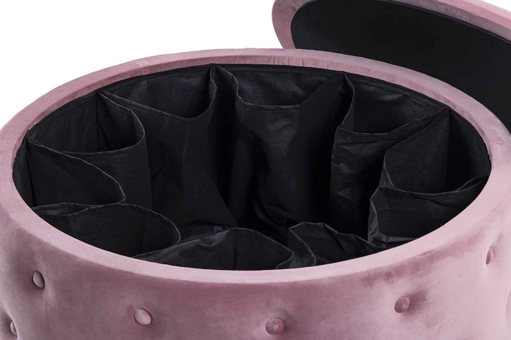 PUFF ZAPATERO REDONDO VELVET 80X80X42 CM 3