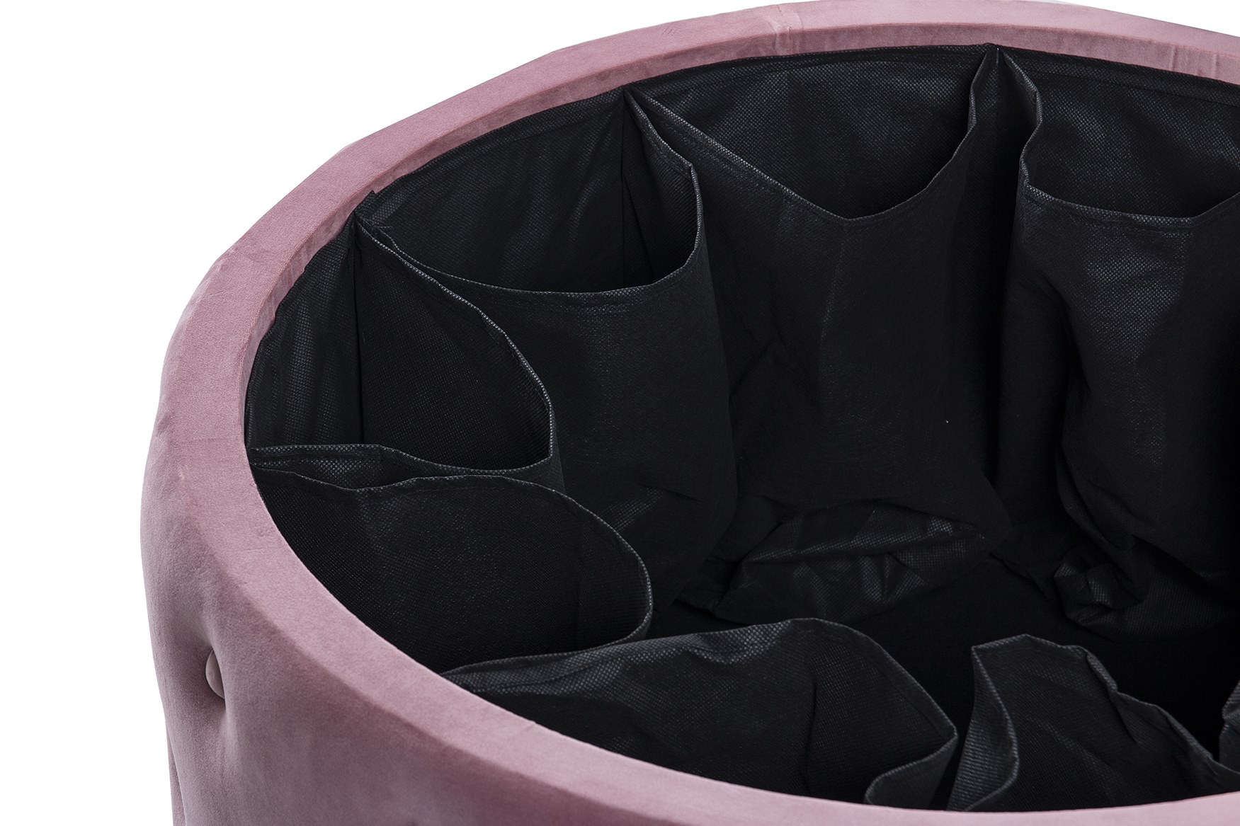 PUFF ZAPATERO REDONDO VELVET 80X80X42 CM 4