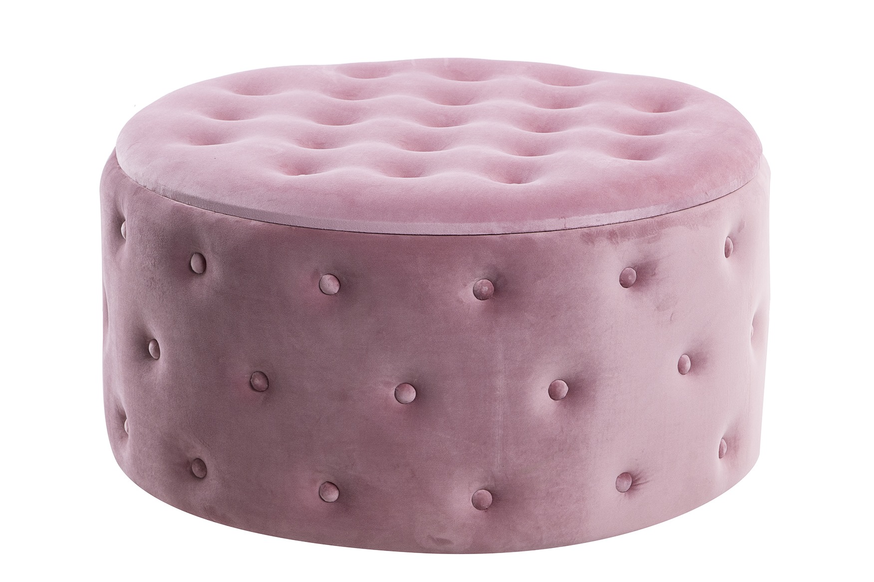PUFF ZAPATERO REDONDO VELVET 80X80X42 CM