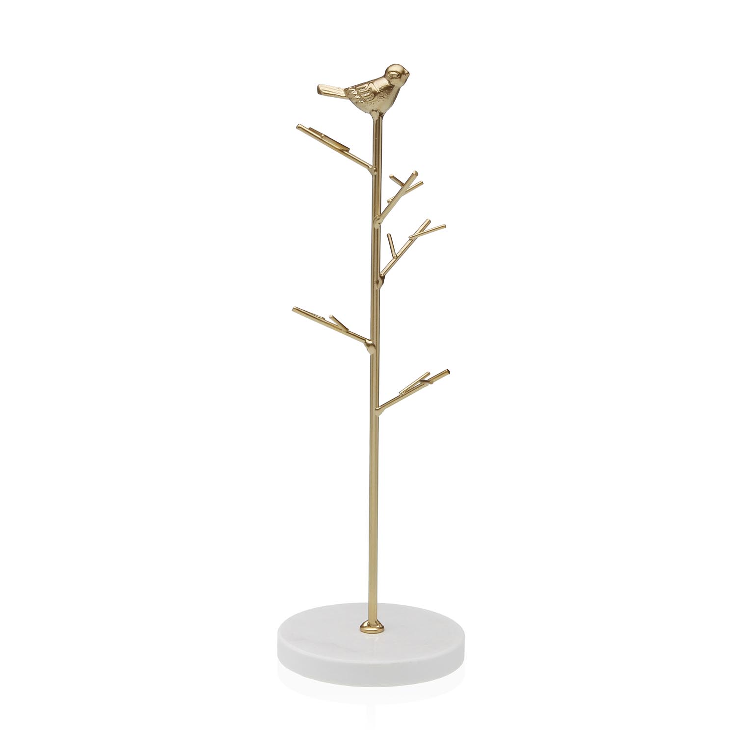 JOYERO METALICO DORADO CON FORMA DE ARBOL 10X30CM
