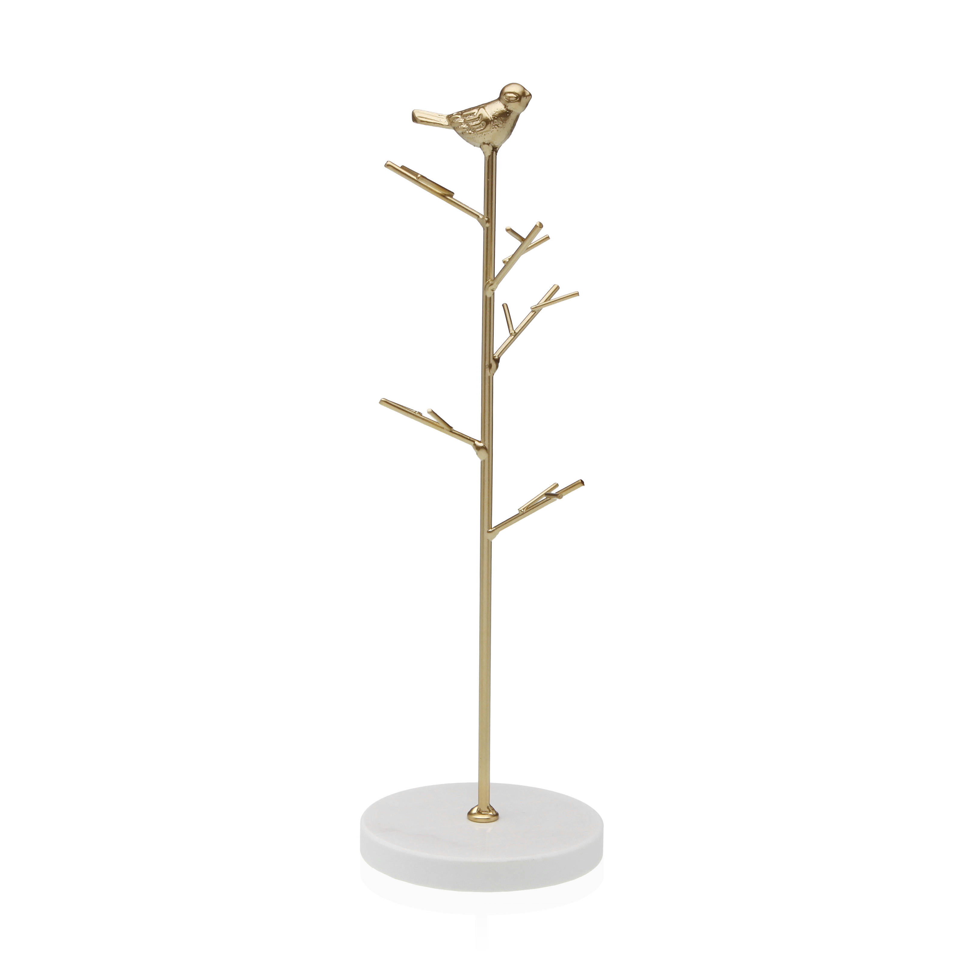 JOYERO METALICO DORADO CON FORMA DE ARBOL 10X30CM 3