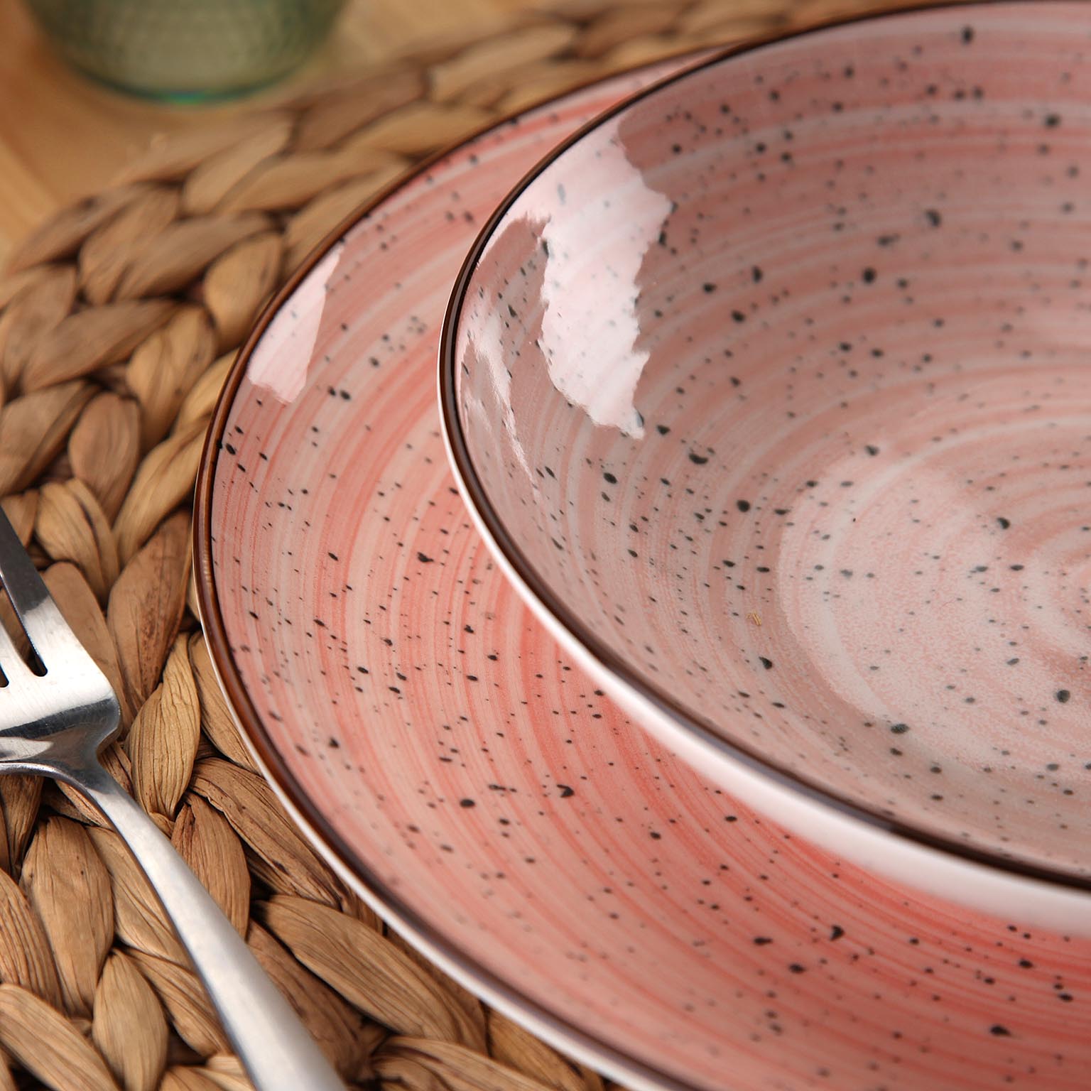 VAJILLA 18 PIEZAS LUA ROSE 3