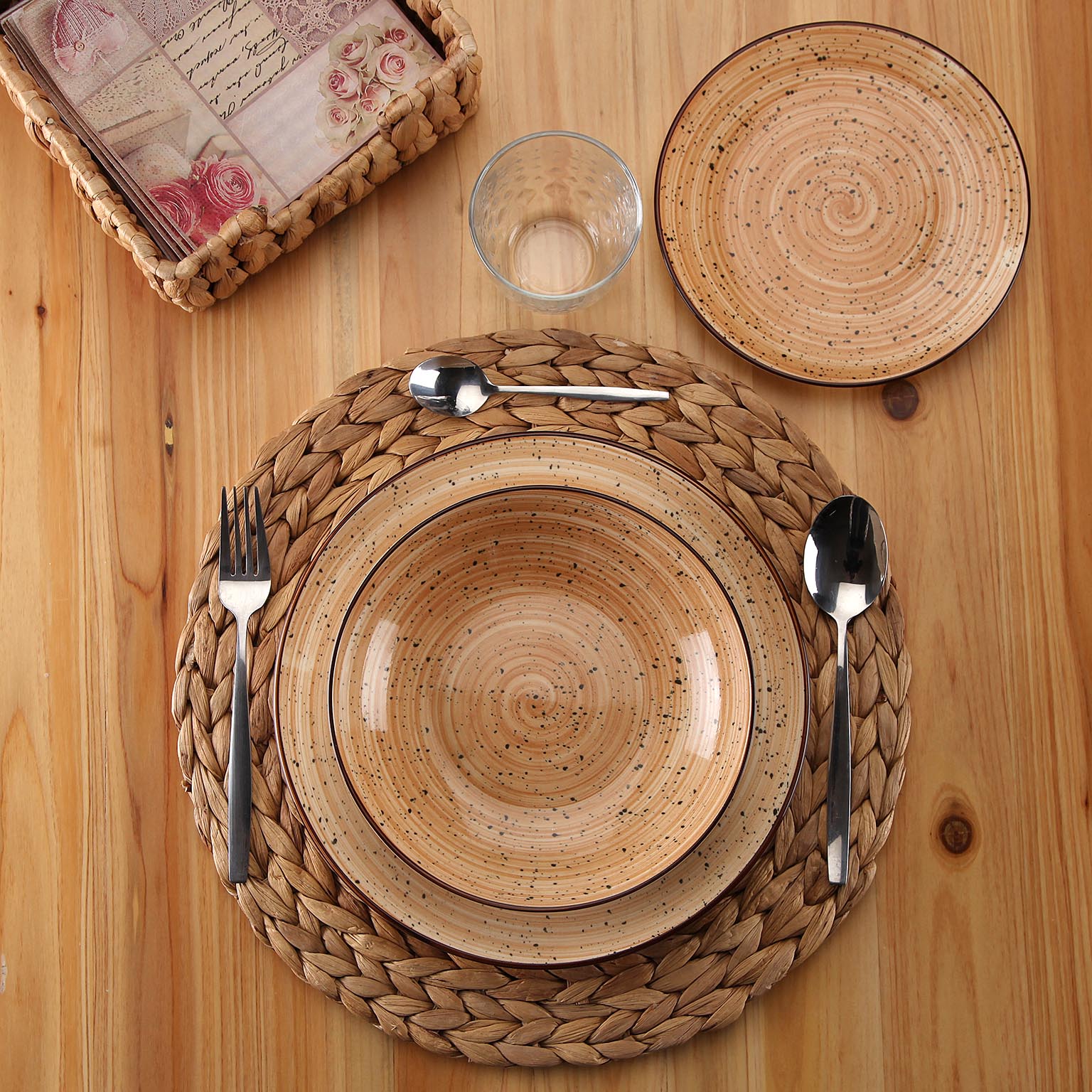 VAJILLA 18 PIEZAS LUA OCRE 2