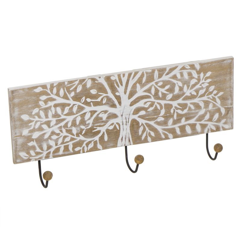 PERCHERO PARED 3 COLG ARBOL DE LA VIDA 35X0.9X12CM