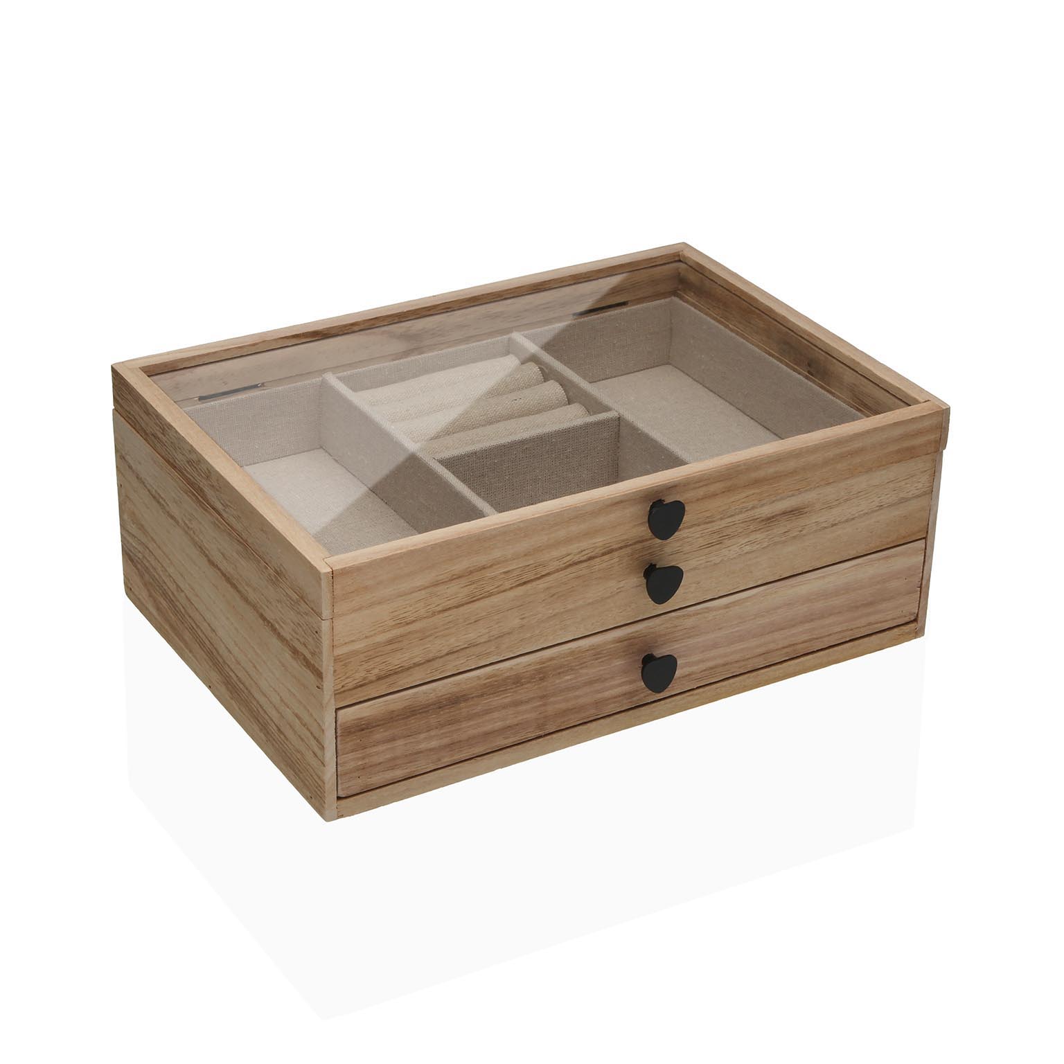 JOYERO DE MADERA NIKO 29X21X11CM