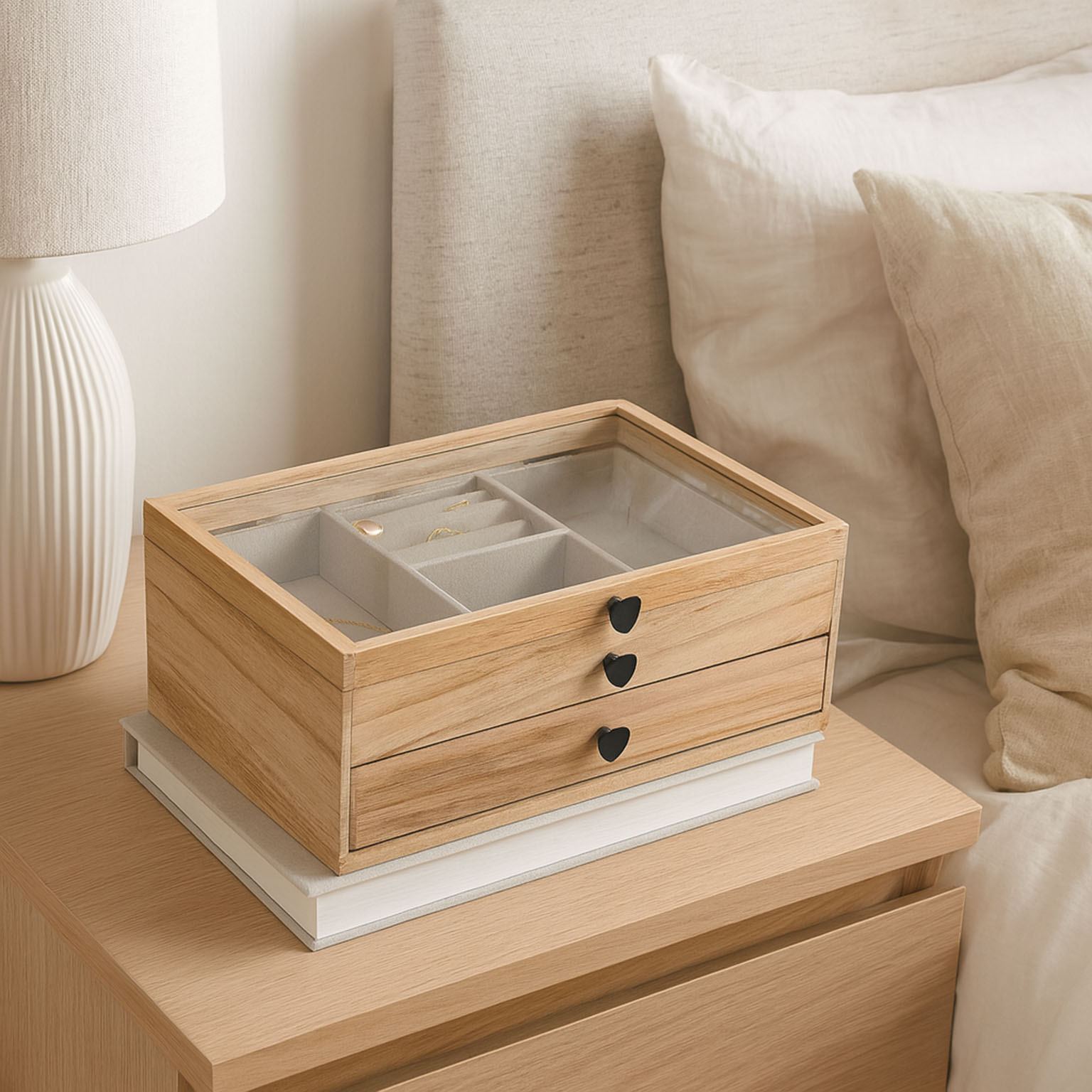 JOYERO DE MADERA NIKO 29X21X11CM 2