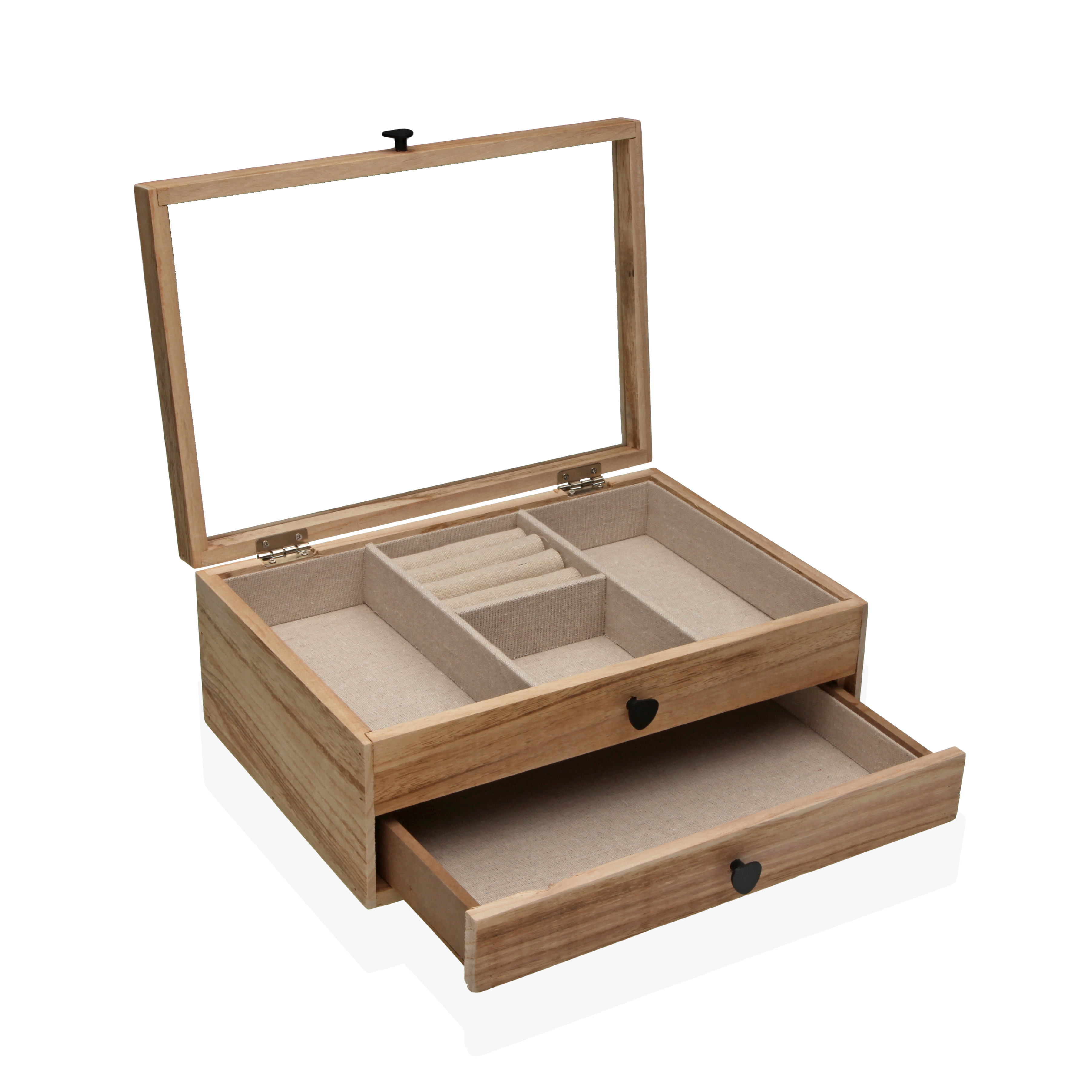 JOYERO DE MADERA NIKO 29X21X11CM 3