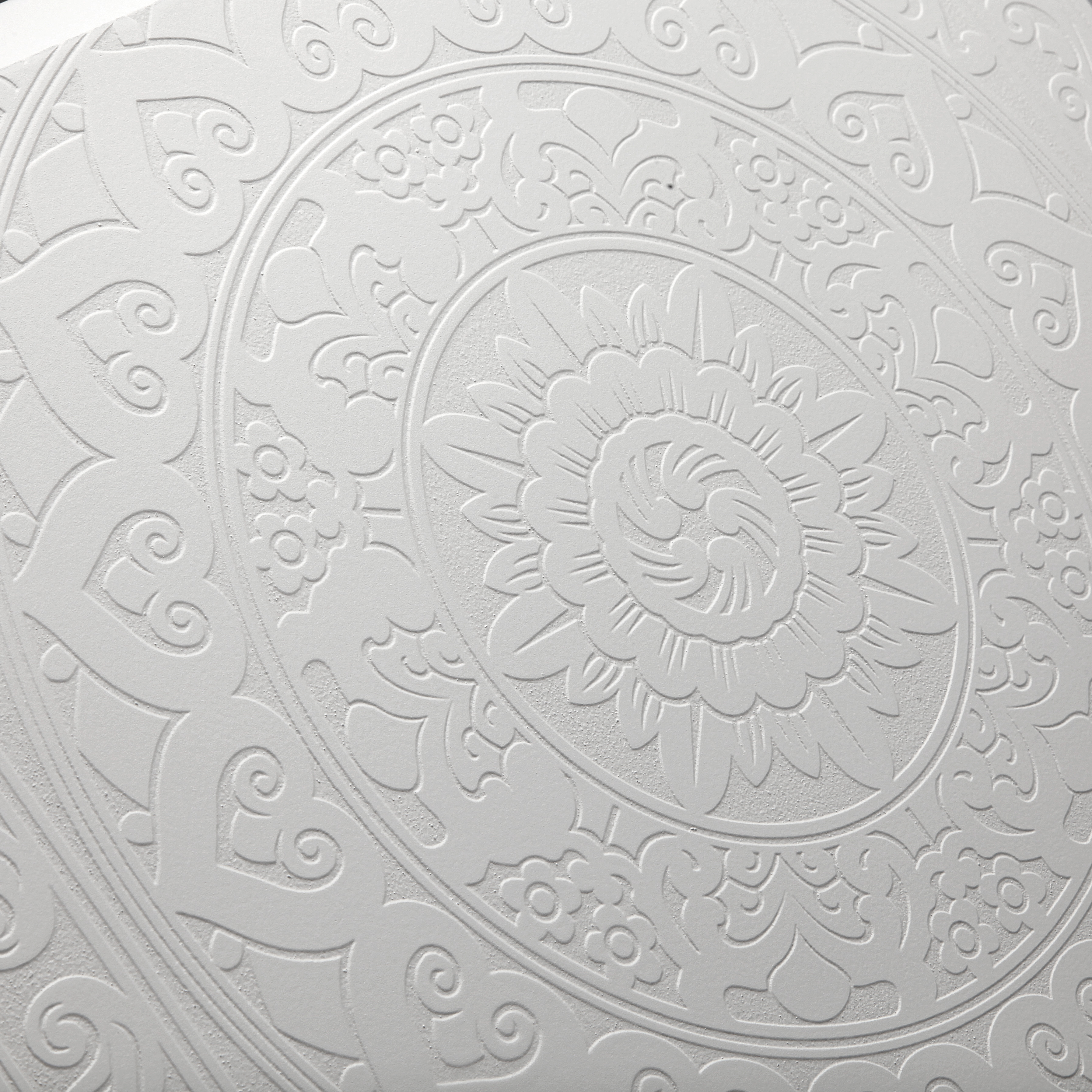CUBRECONTADOR MANDALA BLANCO EN RELIEVE 46X33X4,5C 3