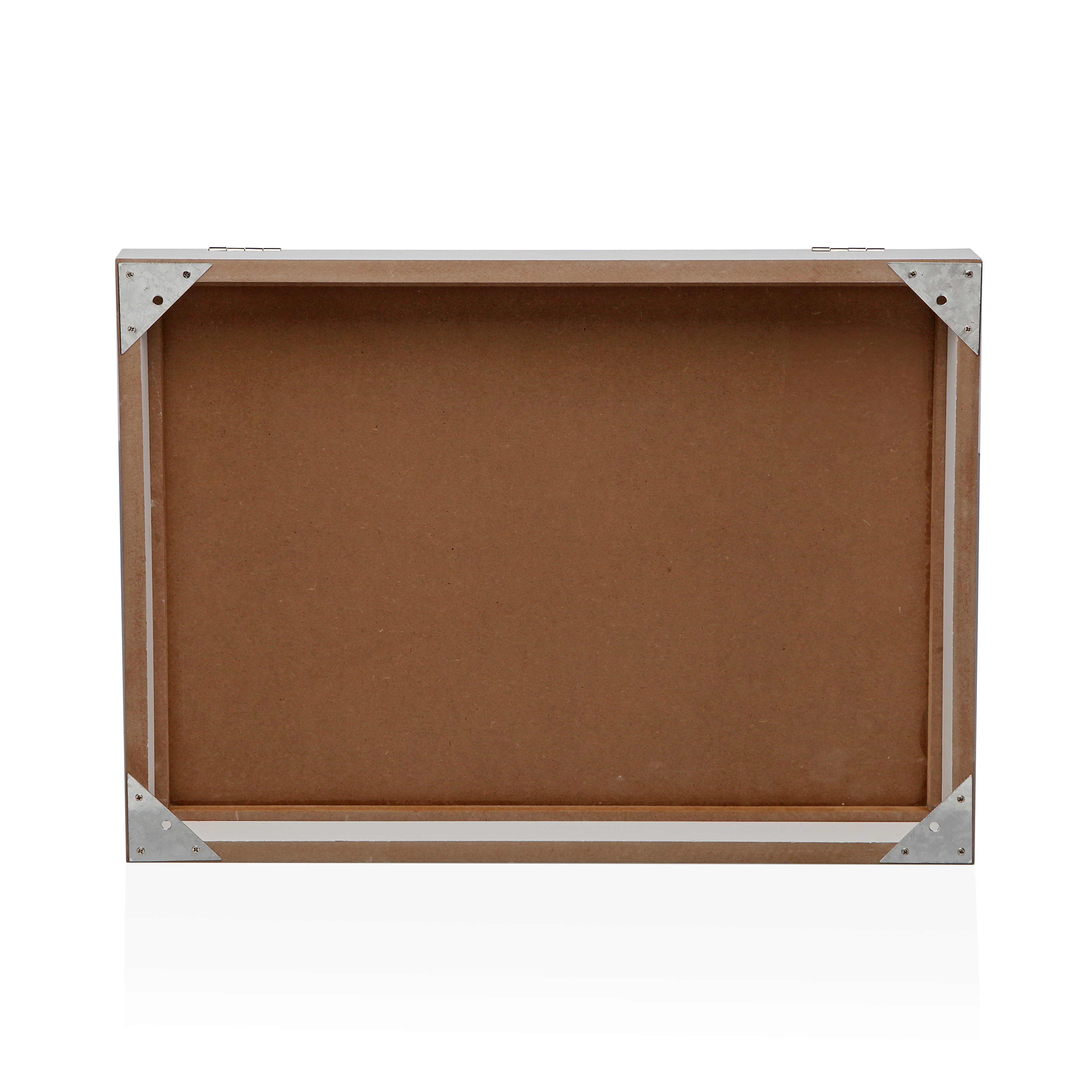CUBRECONTADOR BLANCO CON FLORES IMPRESAS 46X4.5X33 2