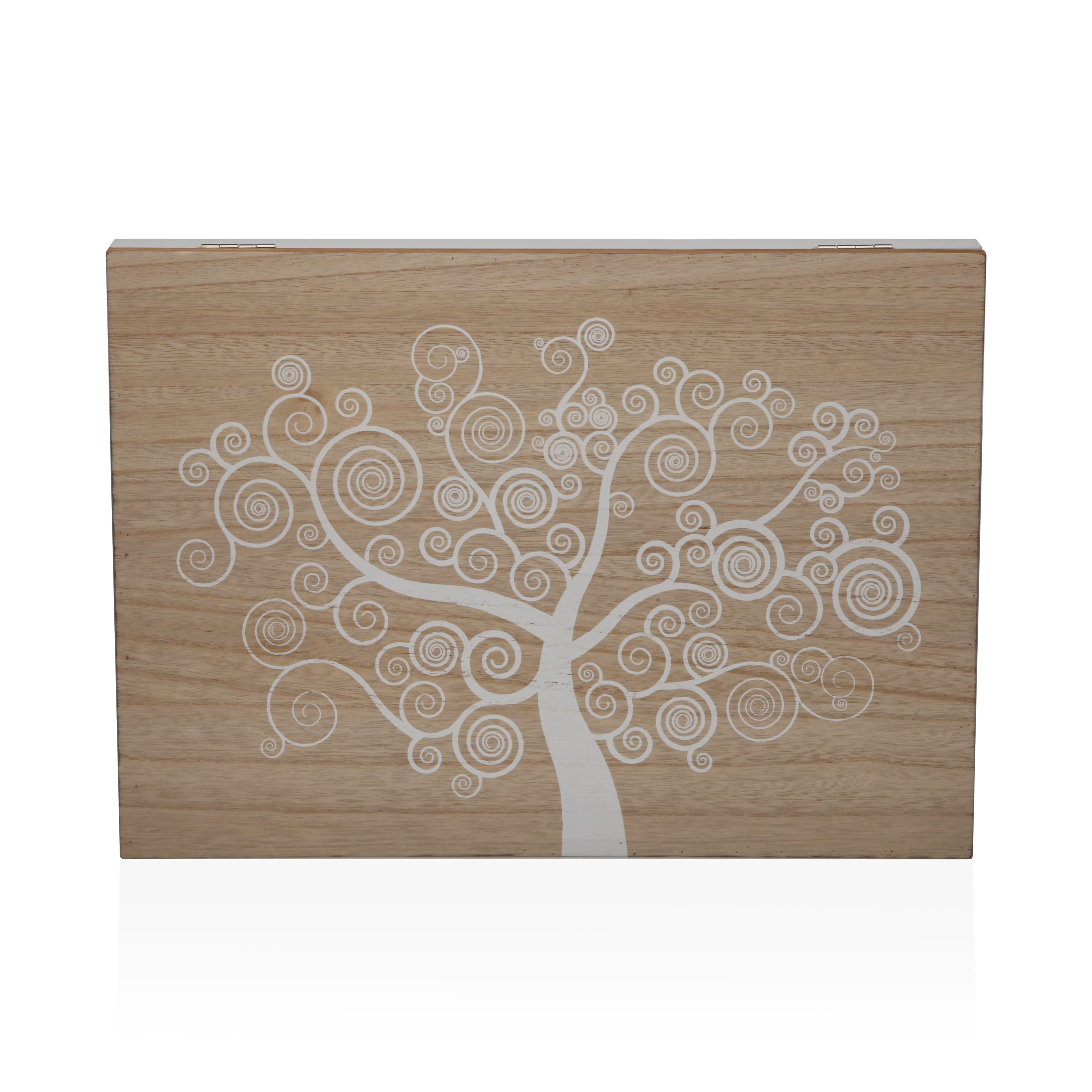 CUBRECONTADOR DE MADERA CON ARBOL DE LA VIDA 46X33