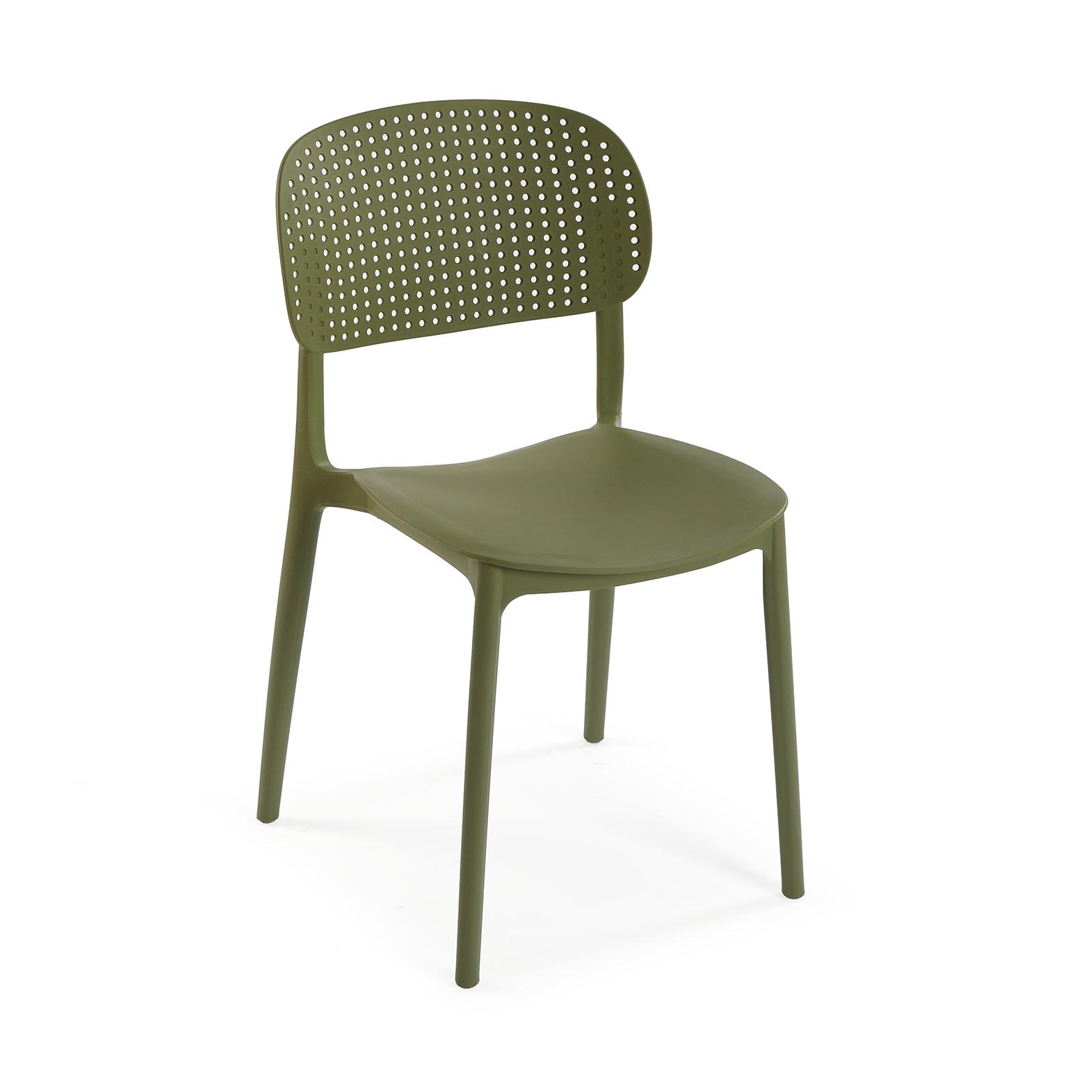 SILLA DE COMEDOR CAQUI APILABLE 48X41.5X80CM