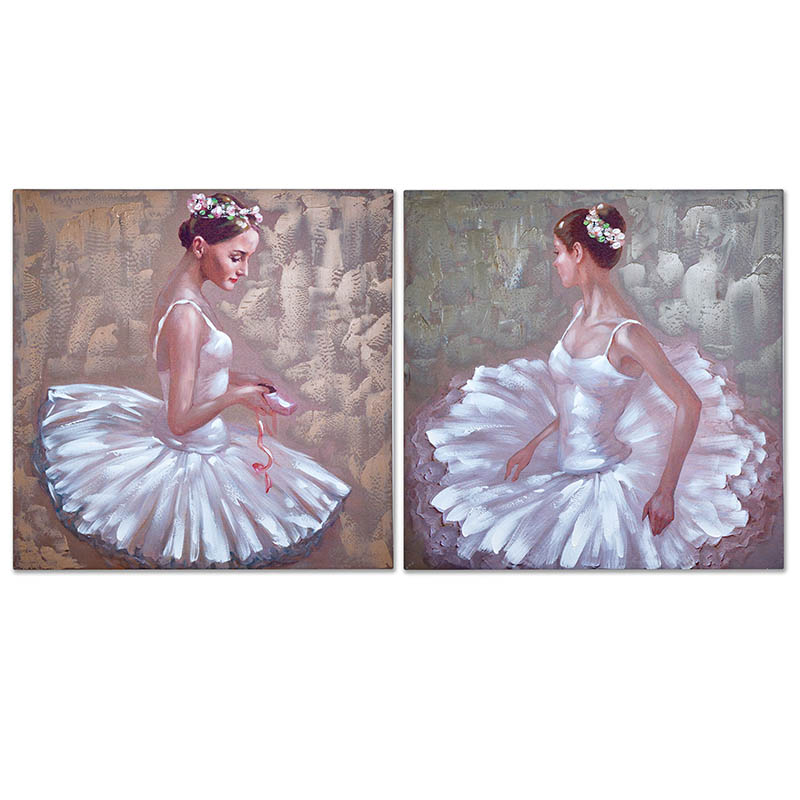 OLEO 80X80CM BAILARINAS TUTU BLANCO