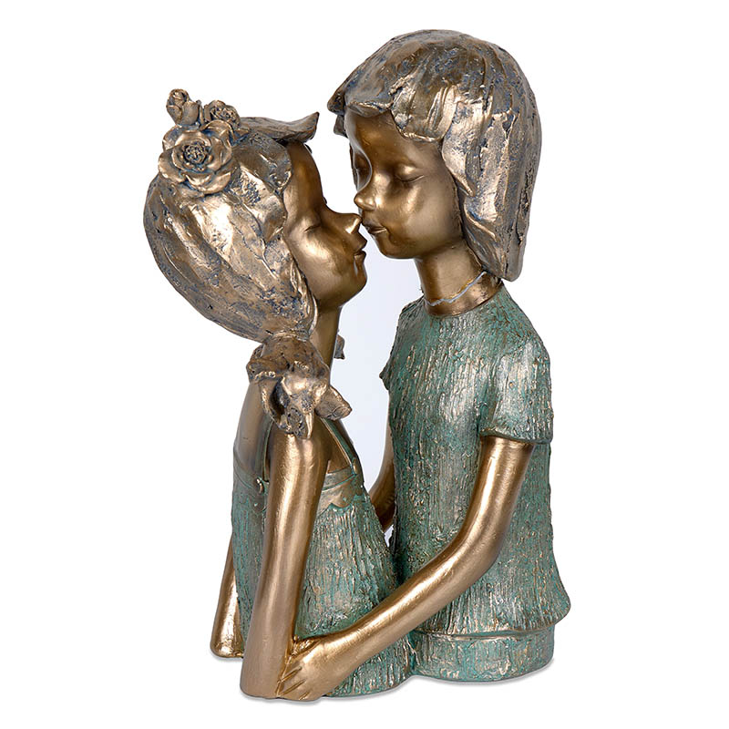PAREJA 22X33X15.5CM BESANDOSE DORADA
