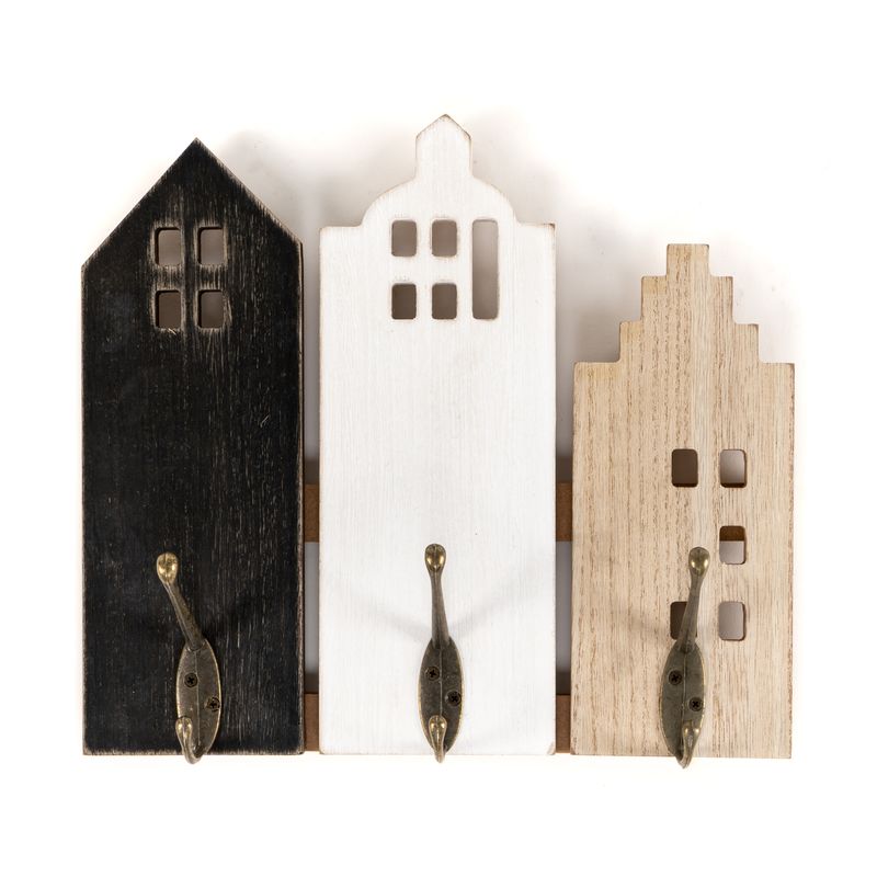 PERCHERO 3 COLGADORES CASAS 28X7.5X25.5CM