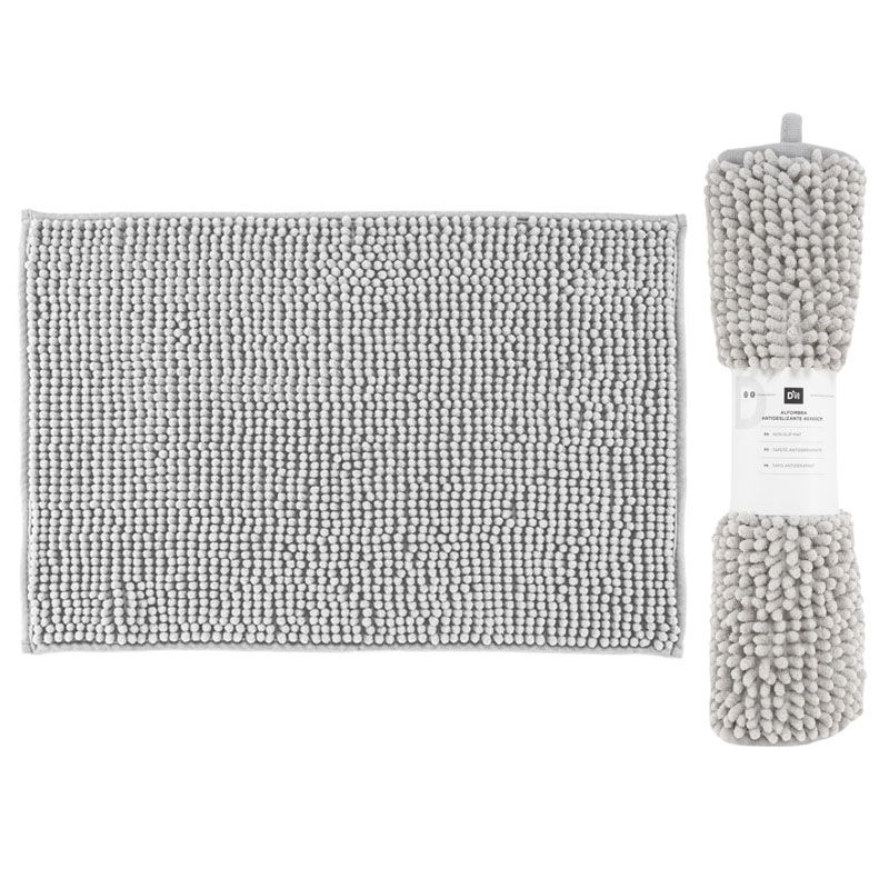ALFOMBRA 40X60 ANTIDESLIZANTE GRIS CLARO
