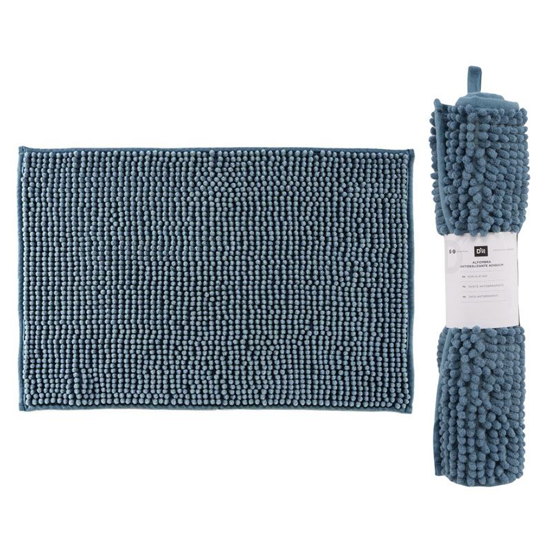 ALFOMBRA 40X60 ANTIDESLIZANTE AZUL PETROLEO